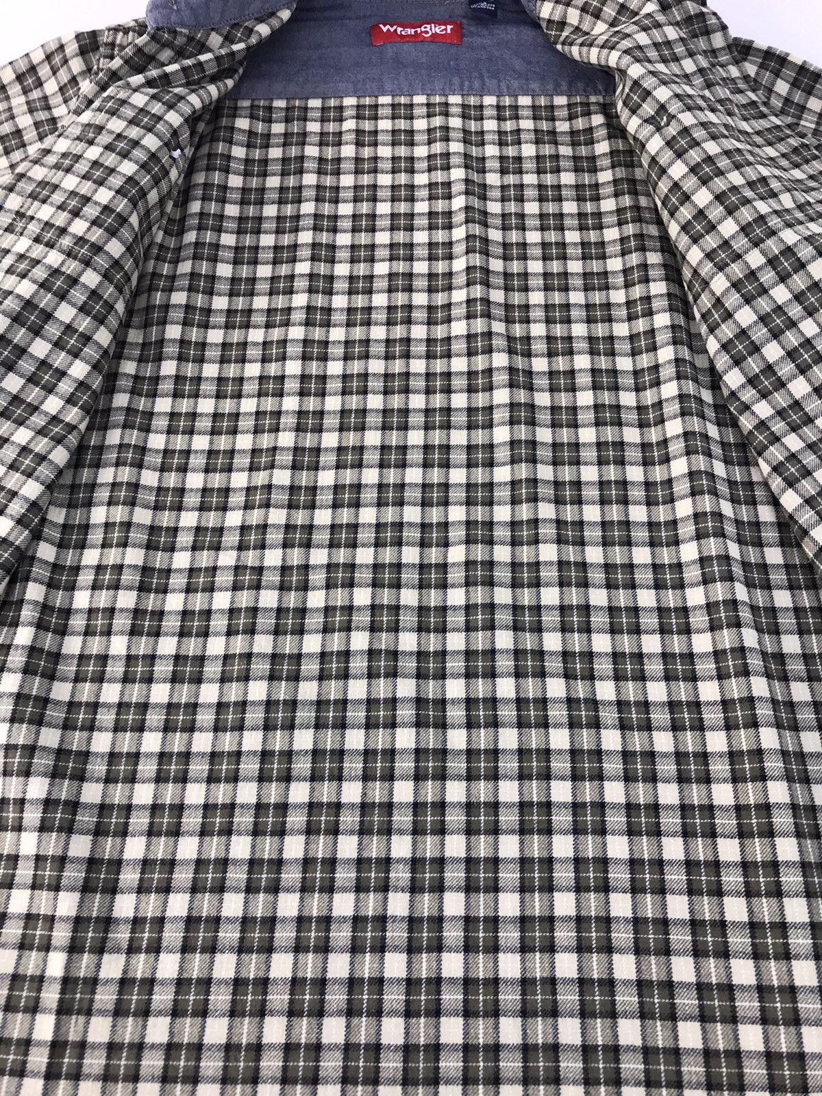 Flannel × Wrangler Vintage Flannel Wrangler Design Plaid Double Pocket Style Size US L / EU 52-54 / 3 - 6 Thumbnail