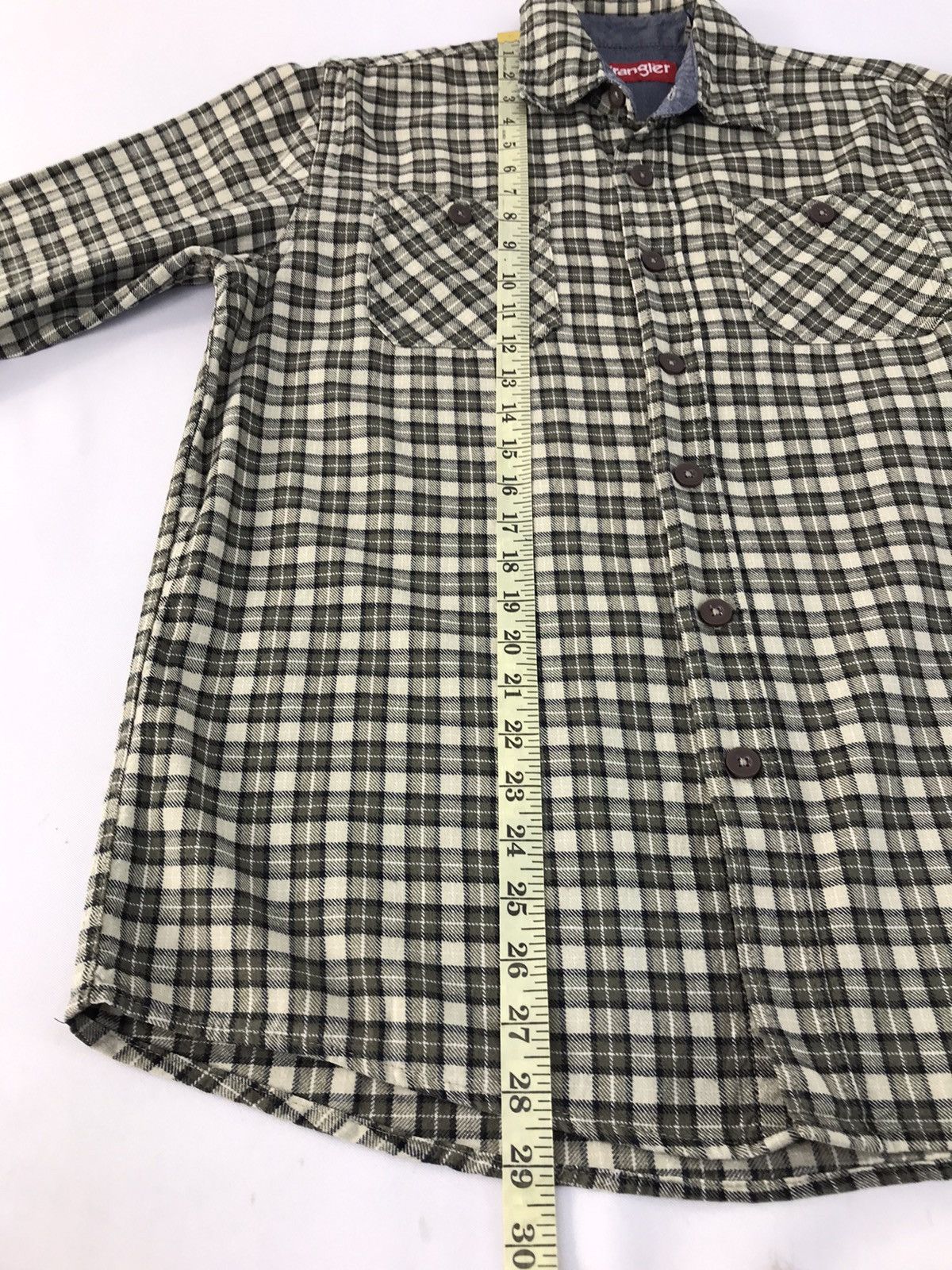 Flannel × Wrangler Vintage Flannel Wrangler Design Plaid Double Pocket Style Size US L / EU 52-54 / 3 - 11 Thumbnail