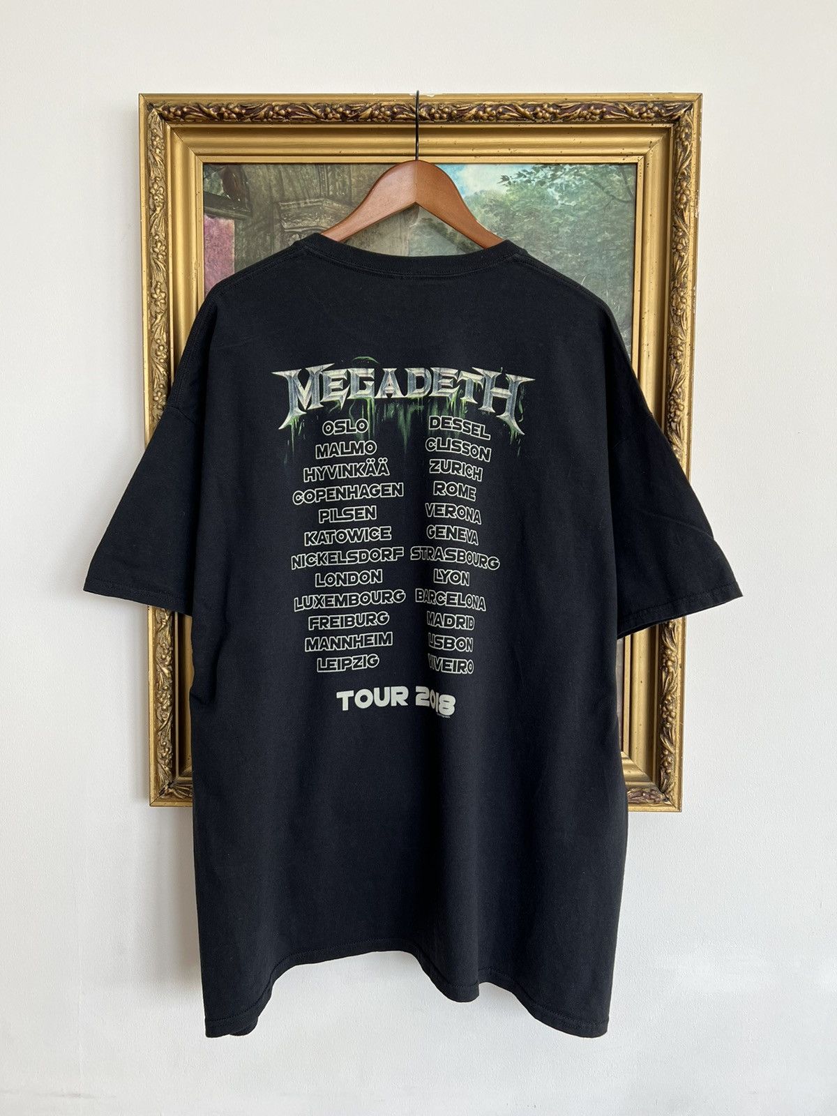 Band Tees Vintage 2018 Megadeth Tour Black Tee Size US XXL / EU 58 / 5 - 2 Thumbnail