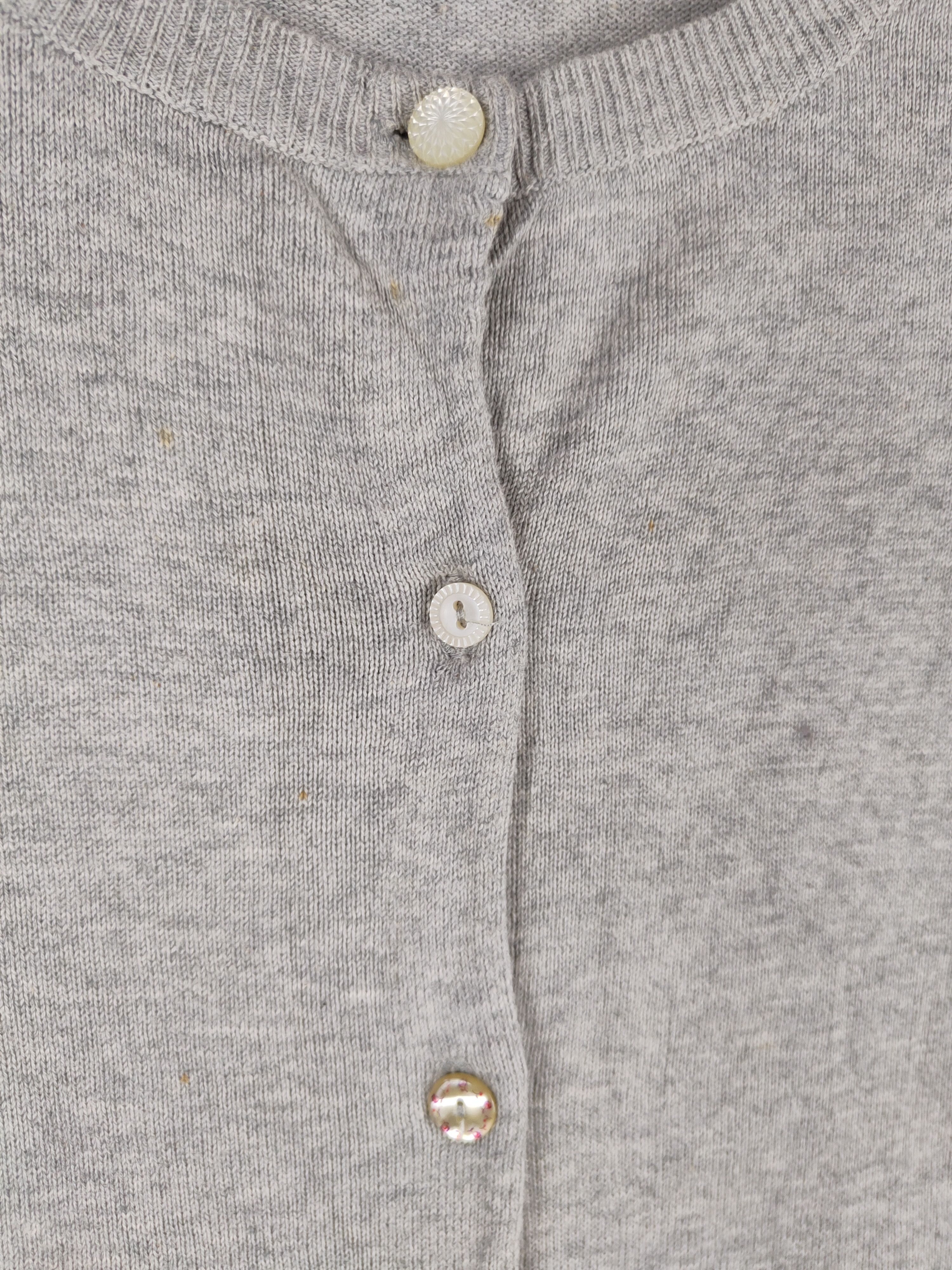 Japanese Brand Crocodile Gray Cardigan knitwear streetwear #S881 Size L / US 10 / IT 46 - 4 Thumbnail
