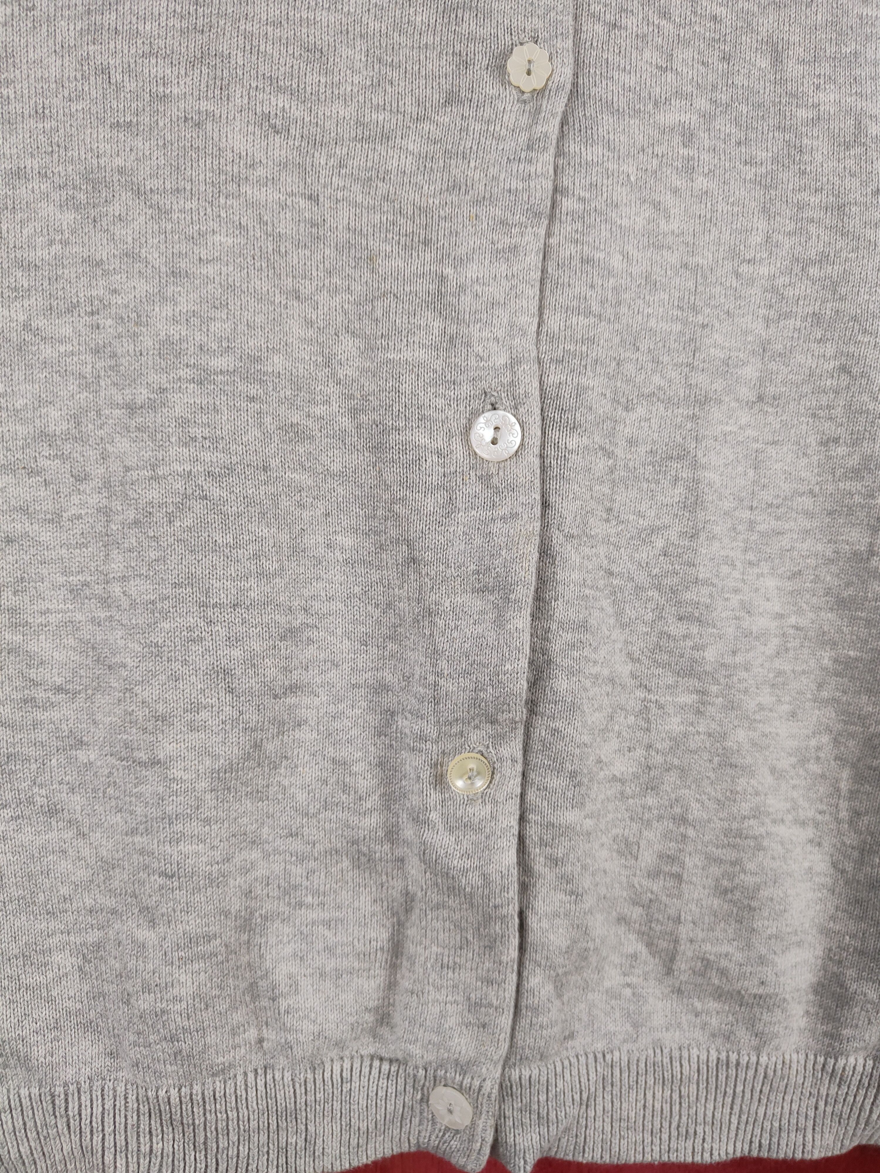 Japanese Brand Crocodile Gray Cardigan knitwear streetwear #S881 Size L / US 10 / IT 46 - 3 Thumbnail
