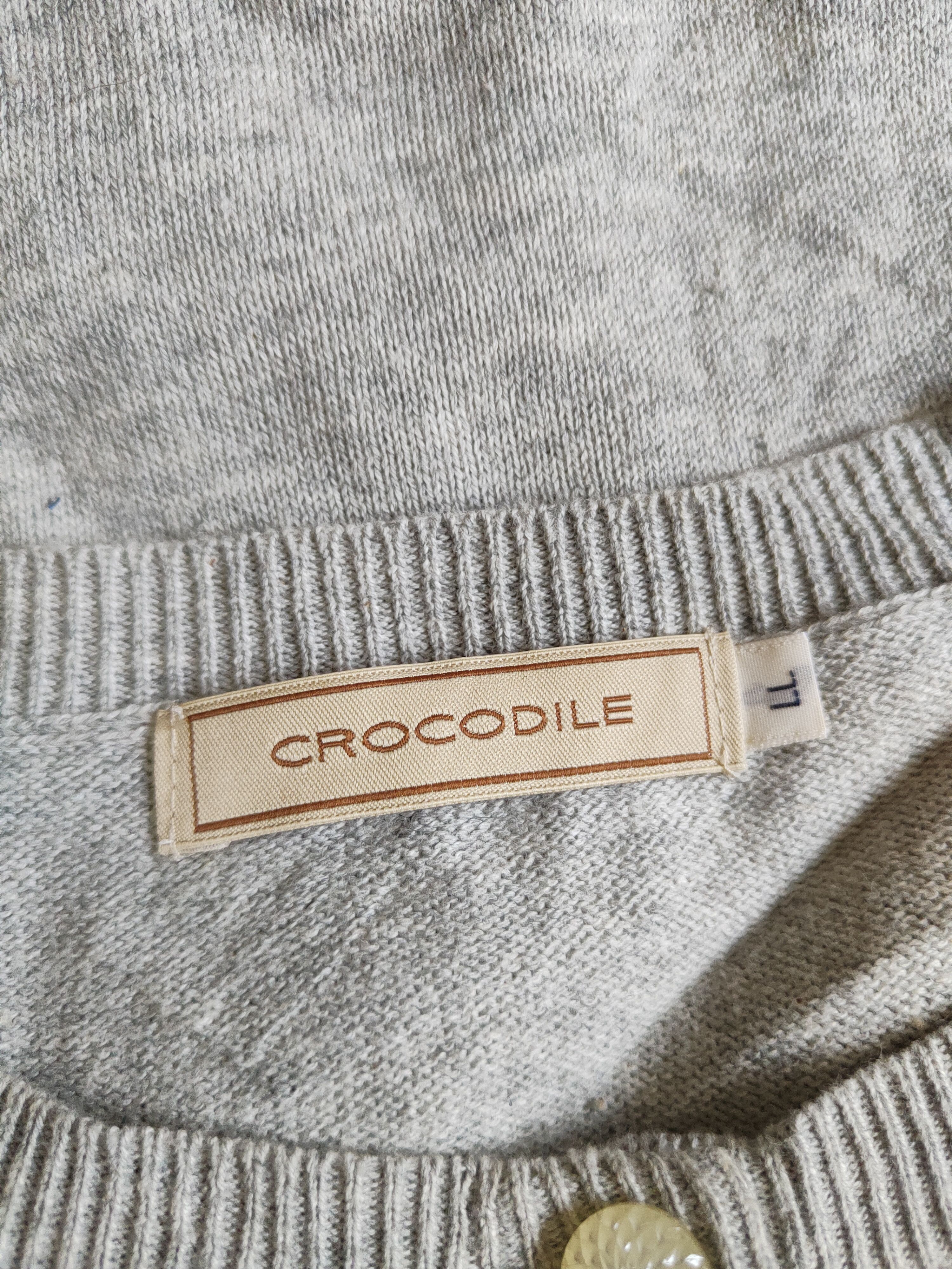 Japanese Brand Crocodile Gray Cardigan knitwear streetwear #S881 Size L / US 10 / IT 46 - 15 Thumbnail