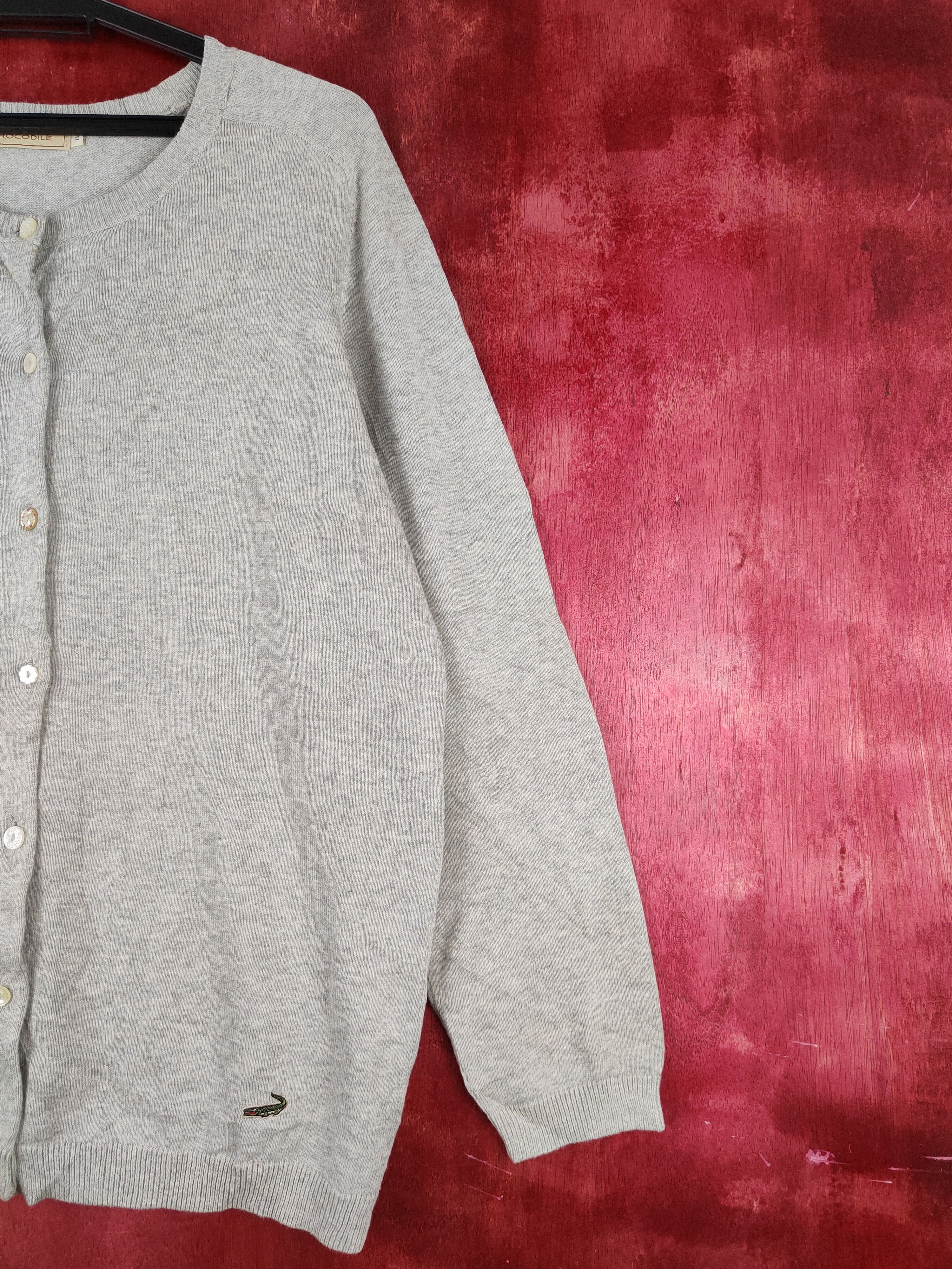 Japanese Brand Crocodile Gray Cardigan knitwear streetwear #S881 Size L / US 10 / IT 46 - 8 Thumbnail