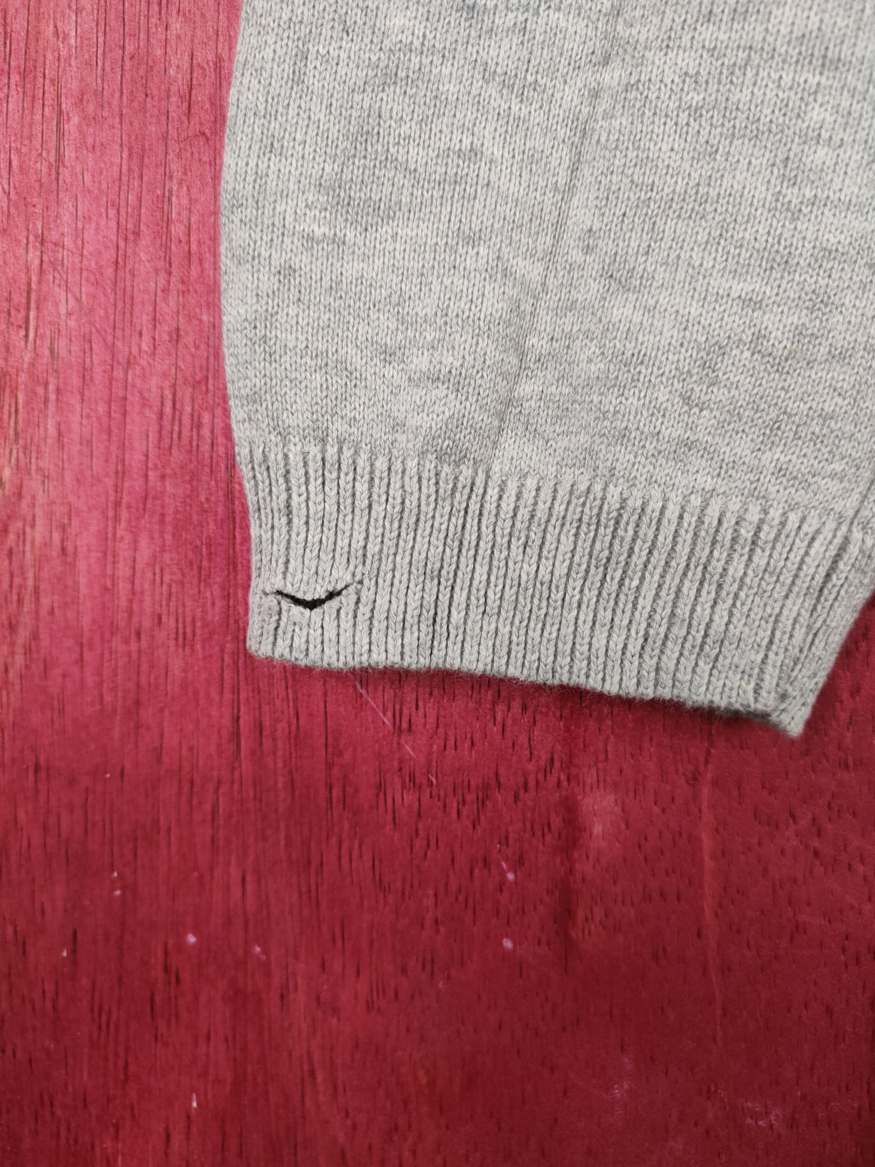 Japanese Brand Crocodile Gray Cardigan knitwear streetwear #S881 Size L / US 10 / IT 46 - 6 Thumbnail