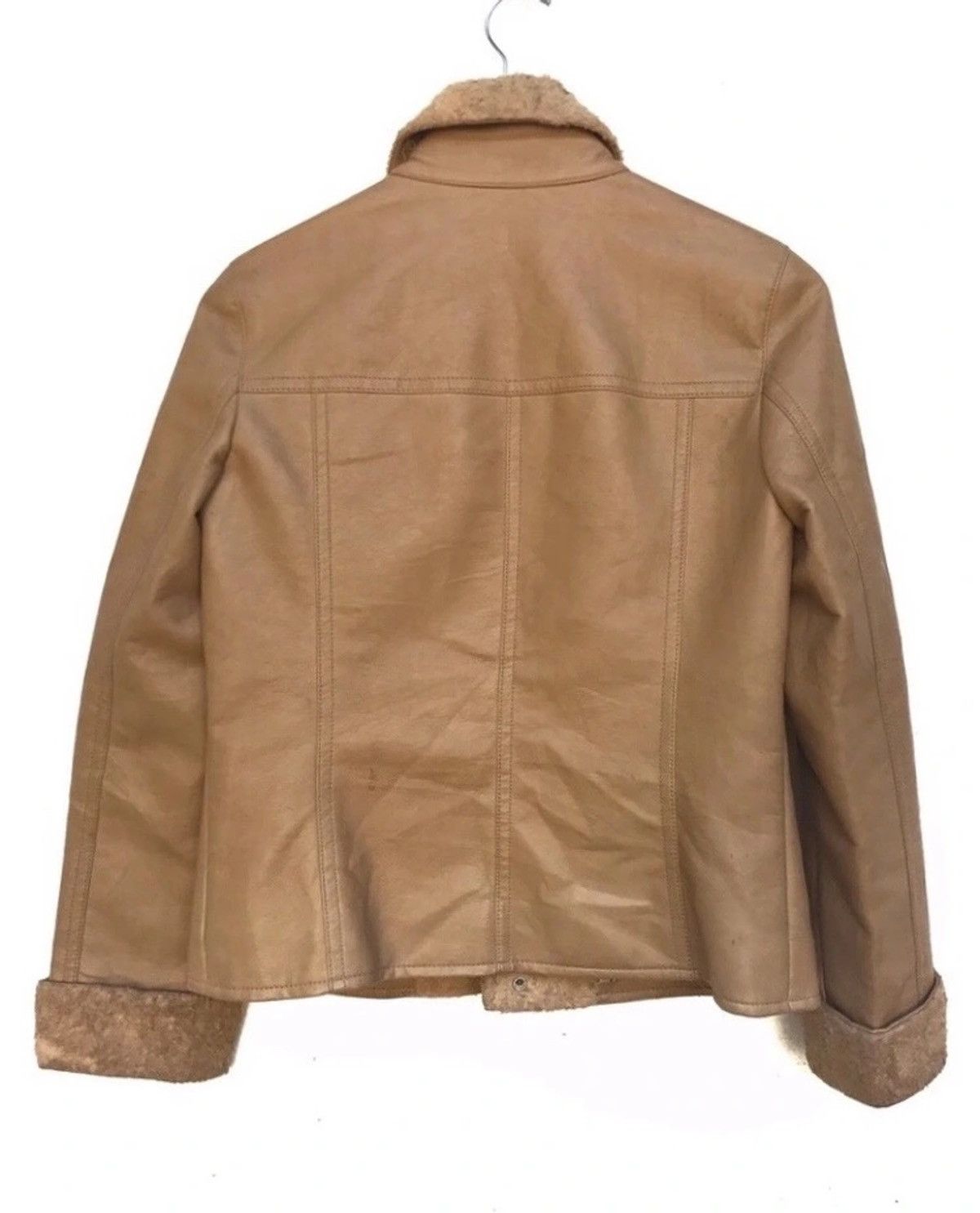 Burberry Burberry X Blue Label Sherling Leather Button Flap Jacket Size S / US 4 / IT 40 - 2 Thumbnail