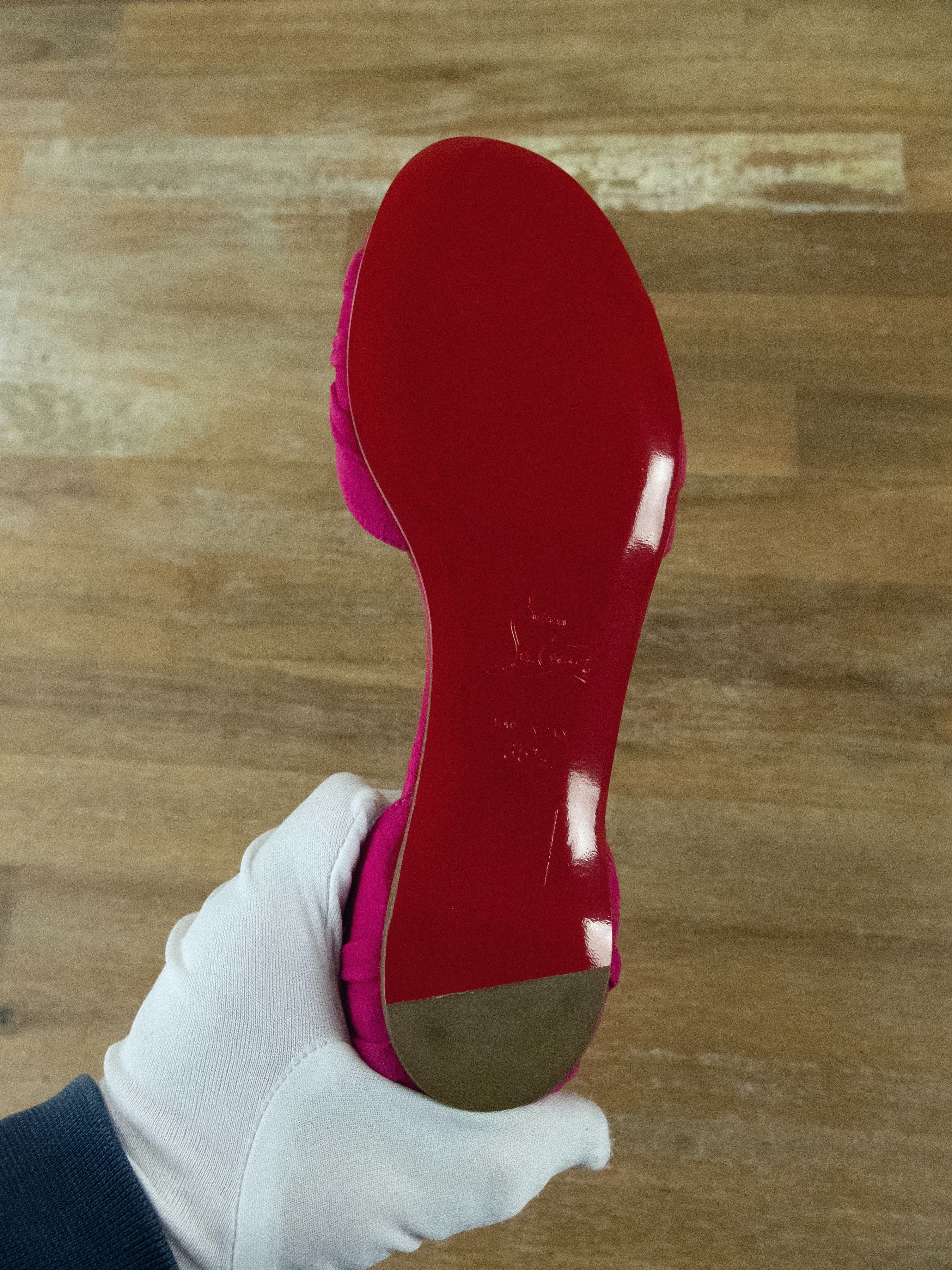 Christian Louboutin CHRISTIAN LOUBOUTIN Jazzy Doll pink suede t-strap sandals Size US 5.5 / IT 35.5 - 9 Thumbnail