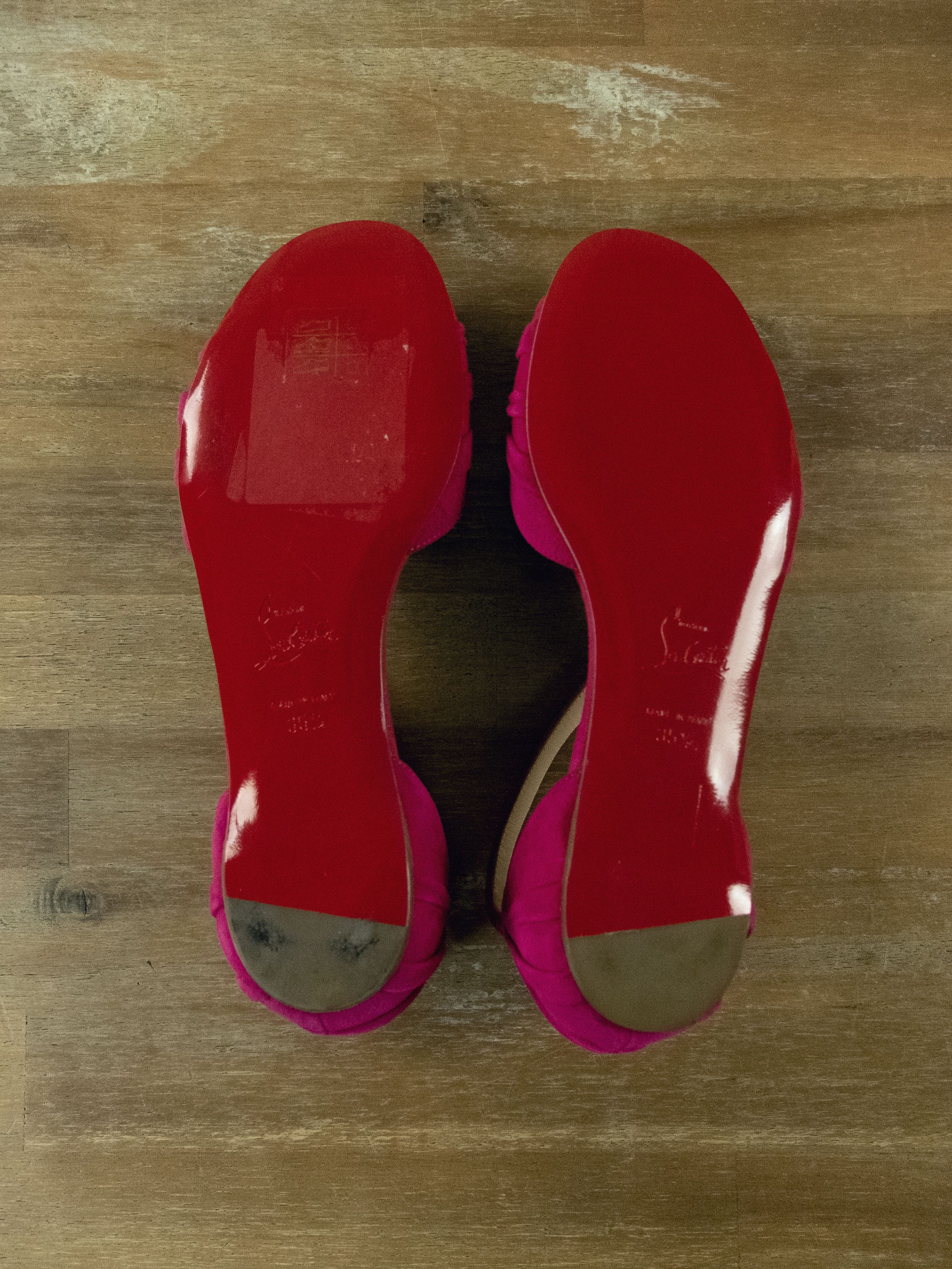 Christian Louboutin CHRISTIAN LOUBOUTIN Jazzy Doll pink suede t-strap sandals Size US 5.5 / IT 35.5 - 6 Thumbnail
