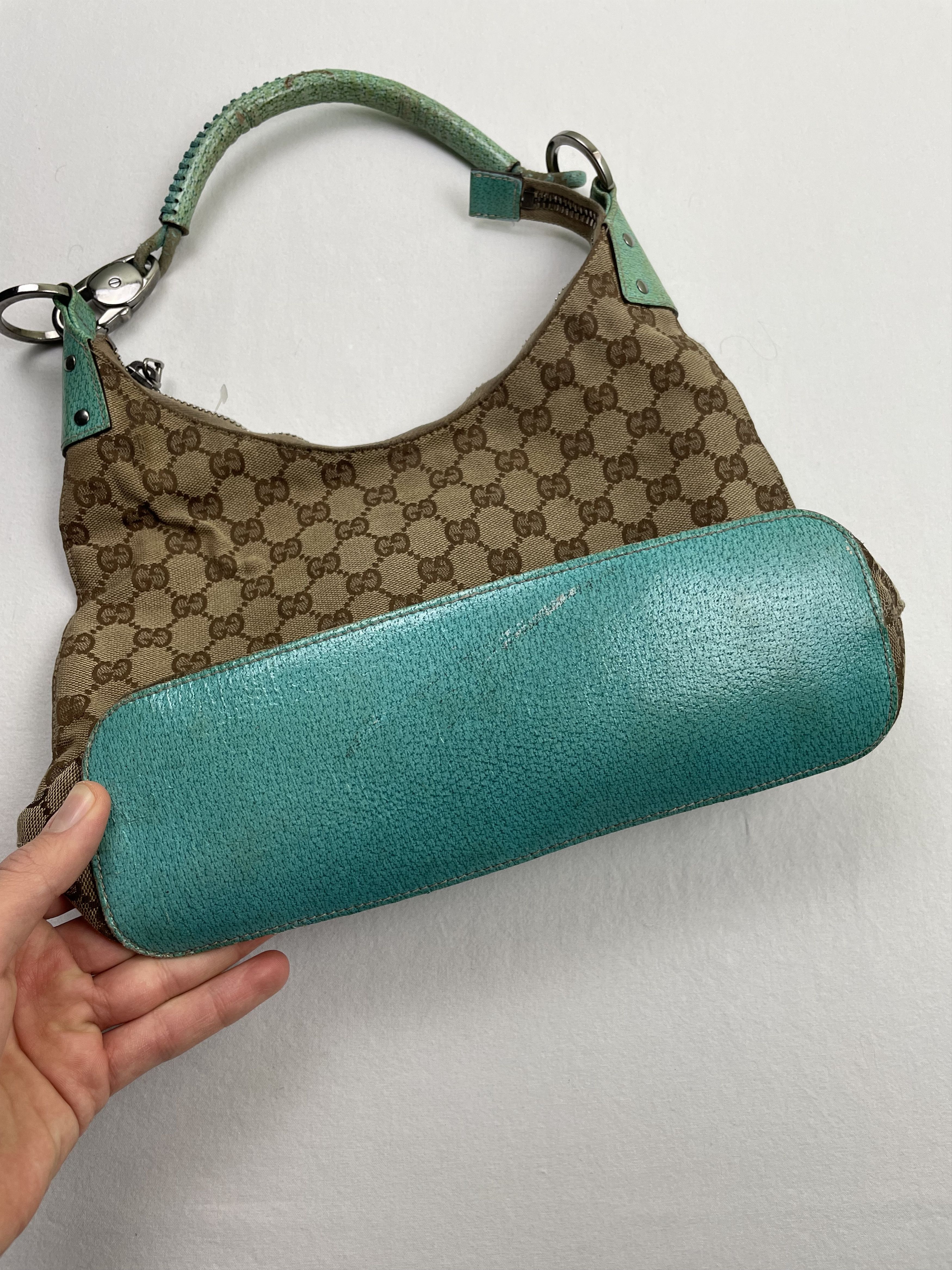 Gucci Gucci GG Monogram Purse Mini Tote Baby Blue Handle Bag Y2K Size ONE SIZE - 3 Thumbnail