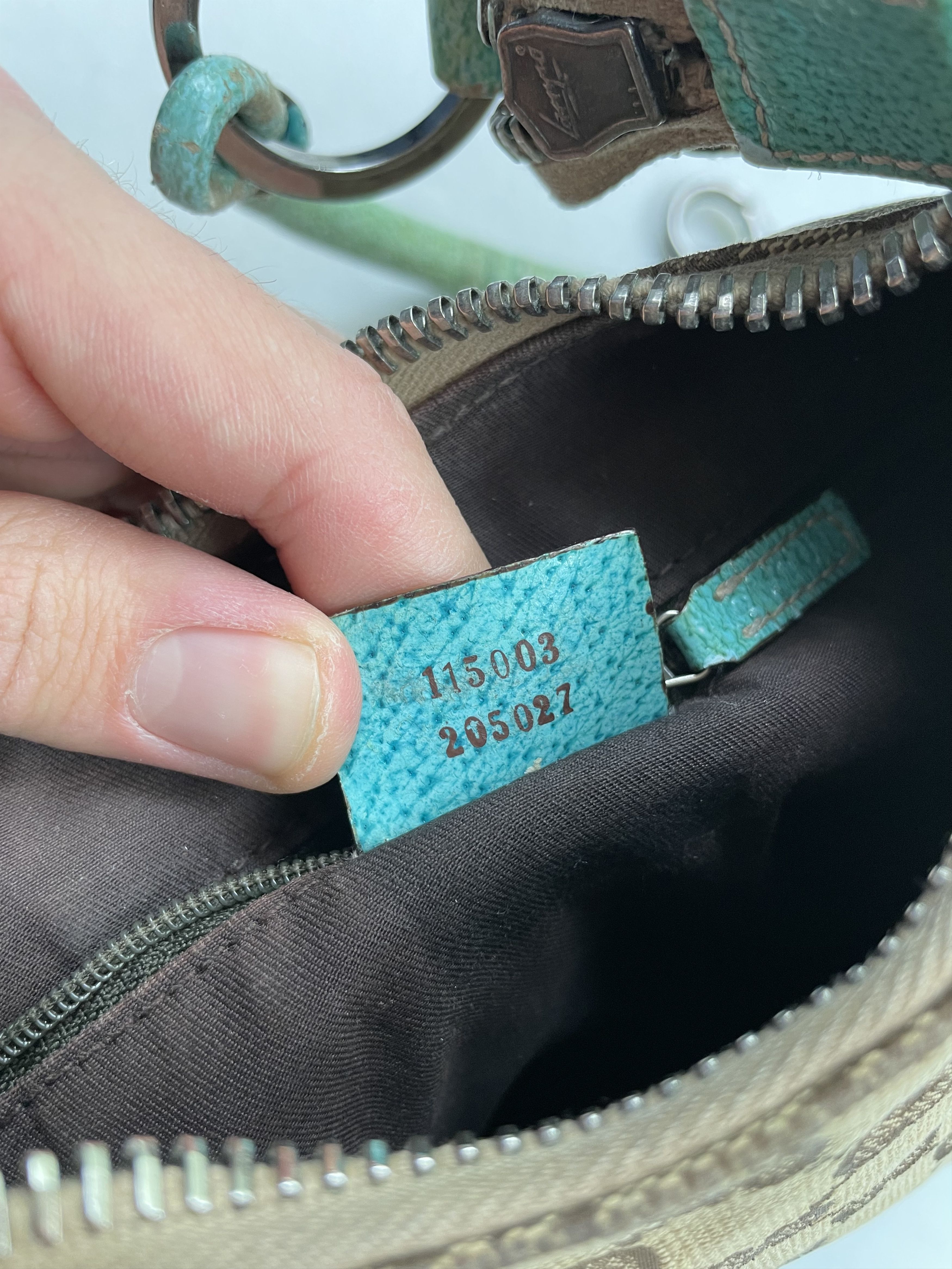 Gucci Gucci GG Monogram Purse Mini Tote Baby Blue Handle Bag Y2K Size ONE SIZE - 13 Thumbnail