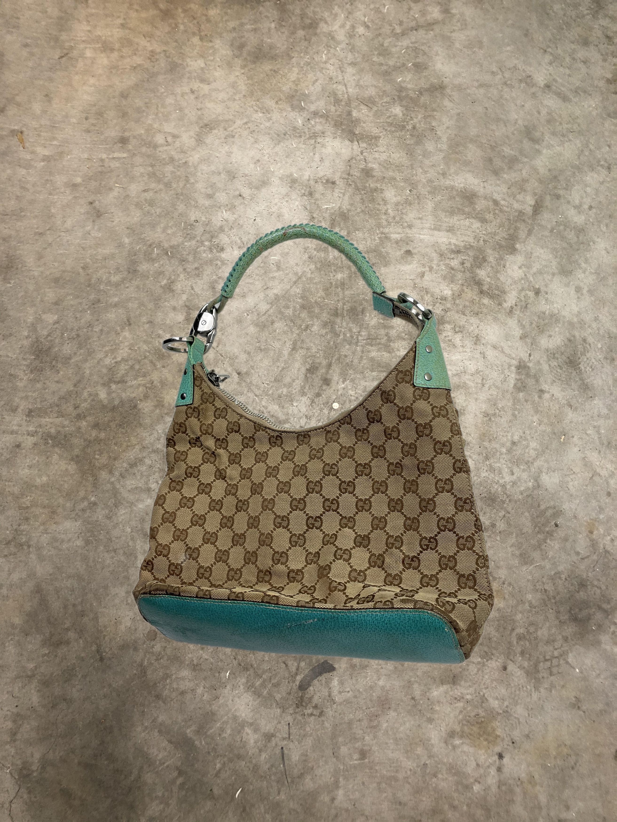 Gucci GG Monogram Purse Mini Tote Baby Blue Handle Bag Y2K, Men's
