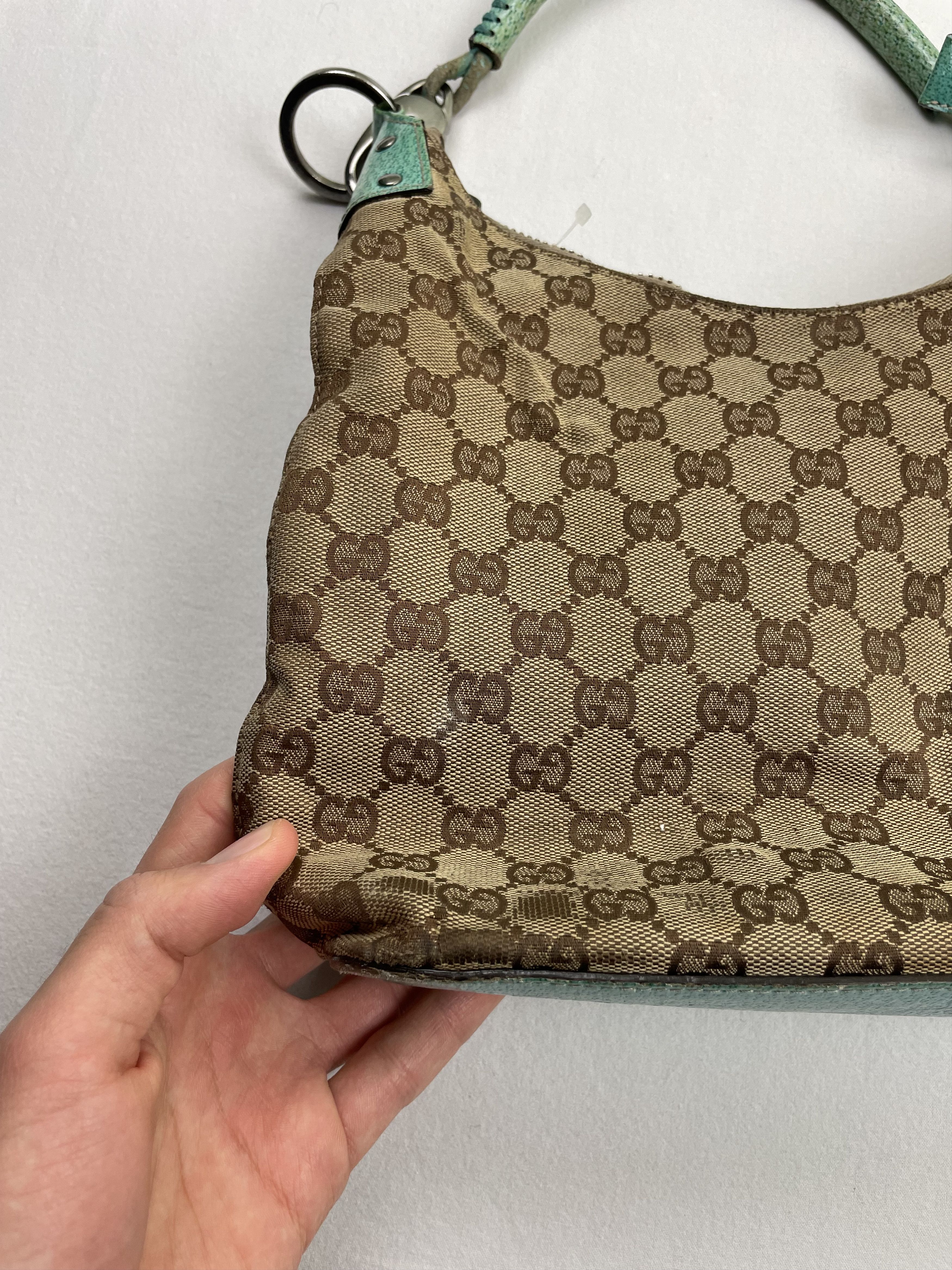 Gucci Gucci GG Monogram Purse Mini Tote Baby Blue Handle Bag Y2K Size ONE SIZE - 2 Thumbnail