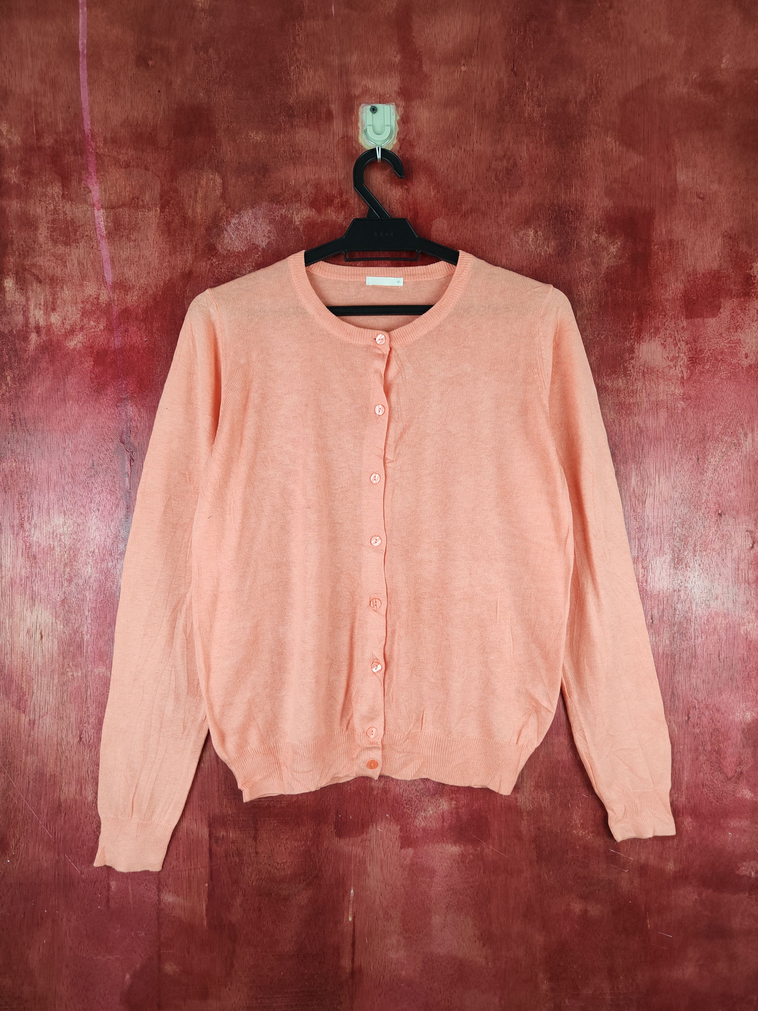 image of Orange Cardigan Knitwear Streetwear S868, Women's (Size Medium)
