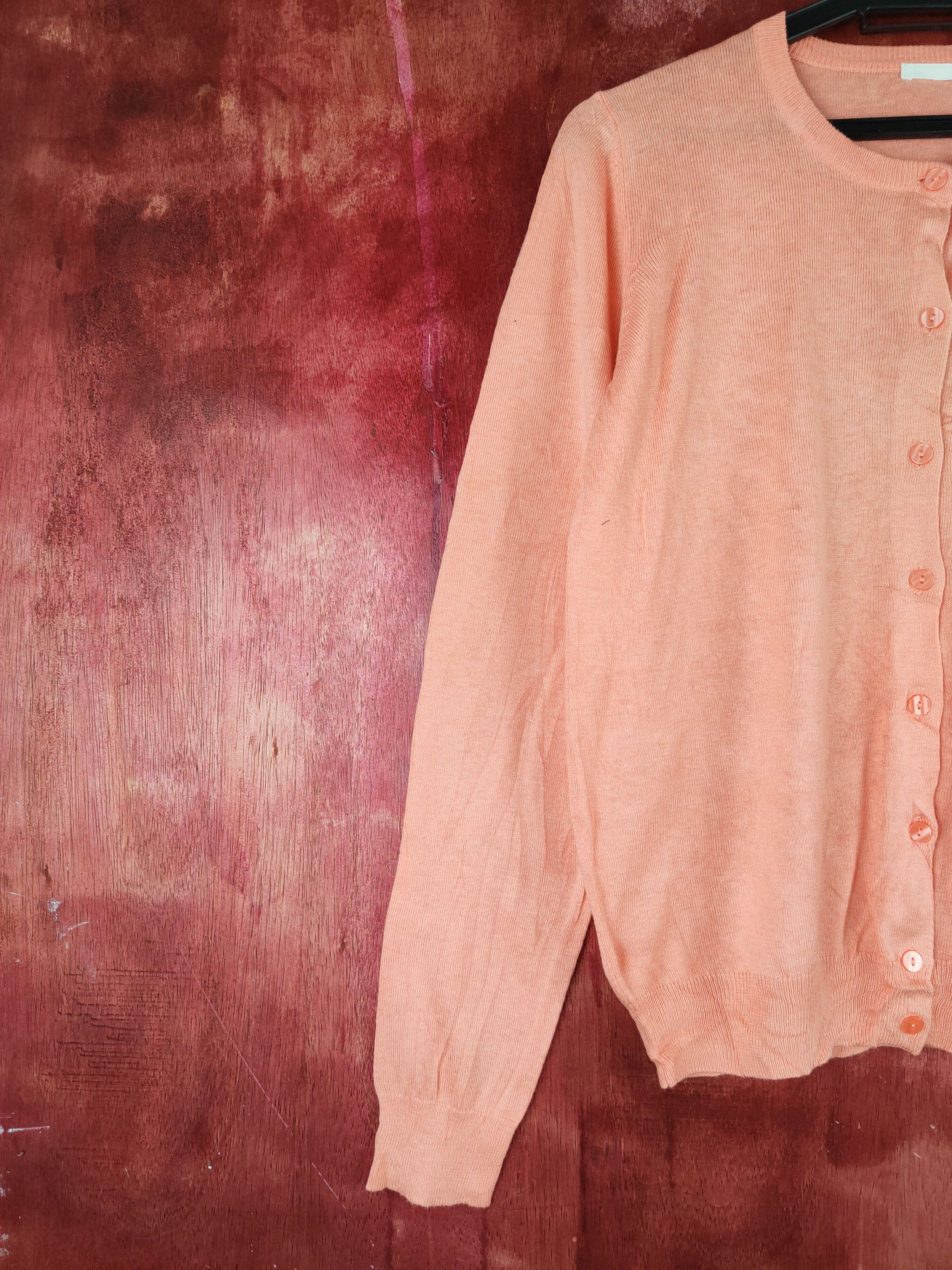 GU × Japanese Brand GU Orange Cardigan knitwear streetwear #S868 Size M / US 6-8 / IT 42-44 - 3 Thumbnail