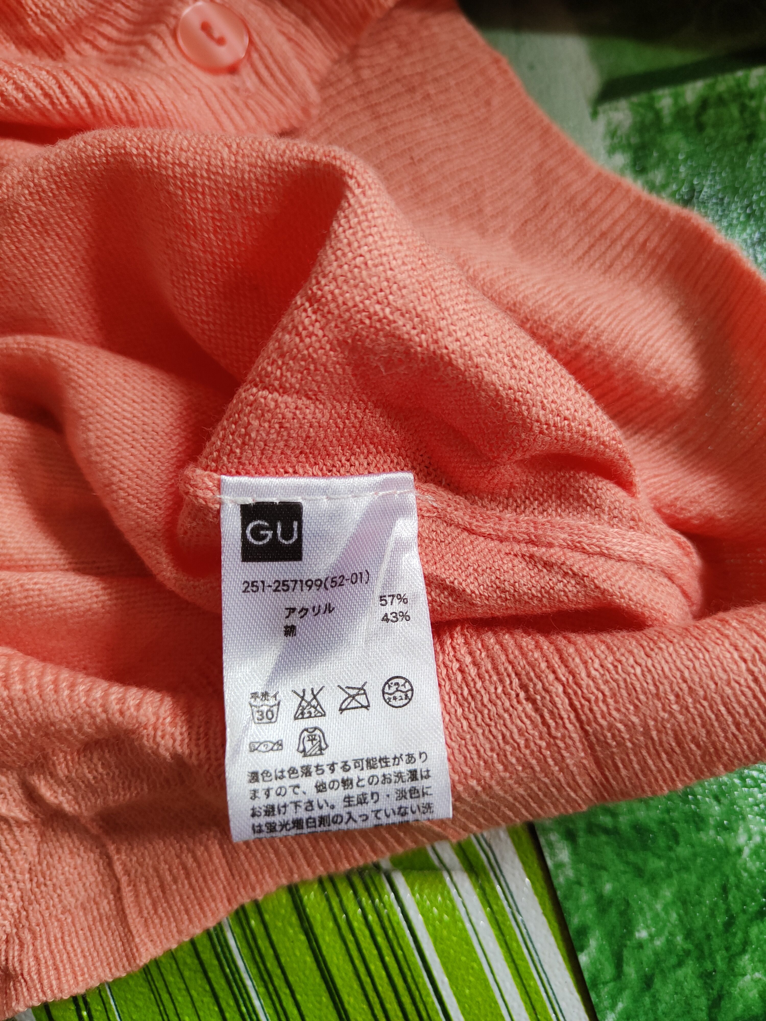 GU × Japanese Brand GU Orange Cardigan knitwear streetwear #S868 Size M / US 6-8 / IT 42-44 - 10 Thumbnail