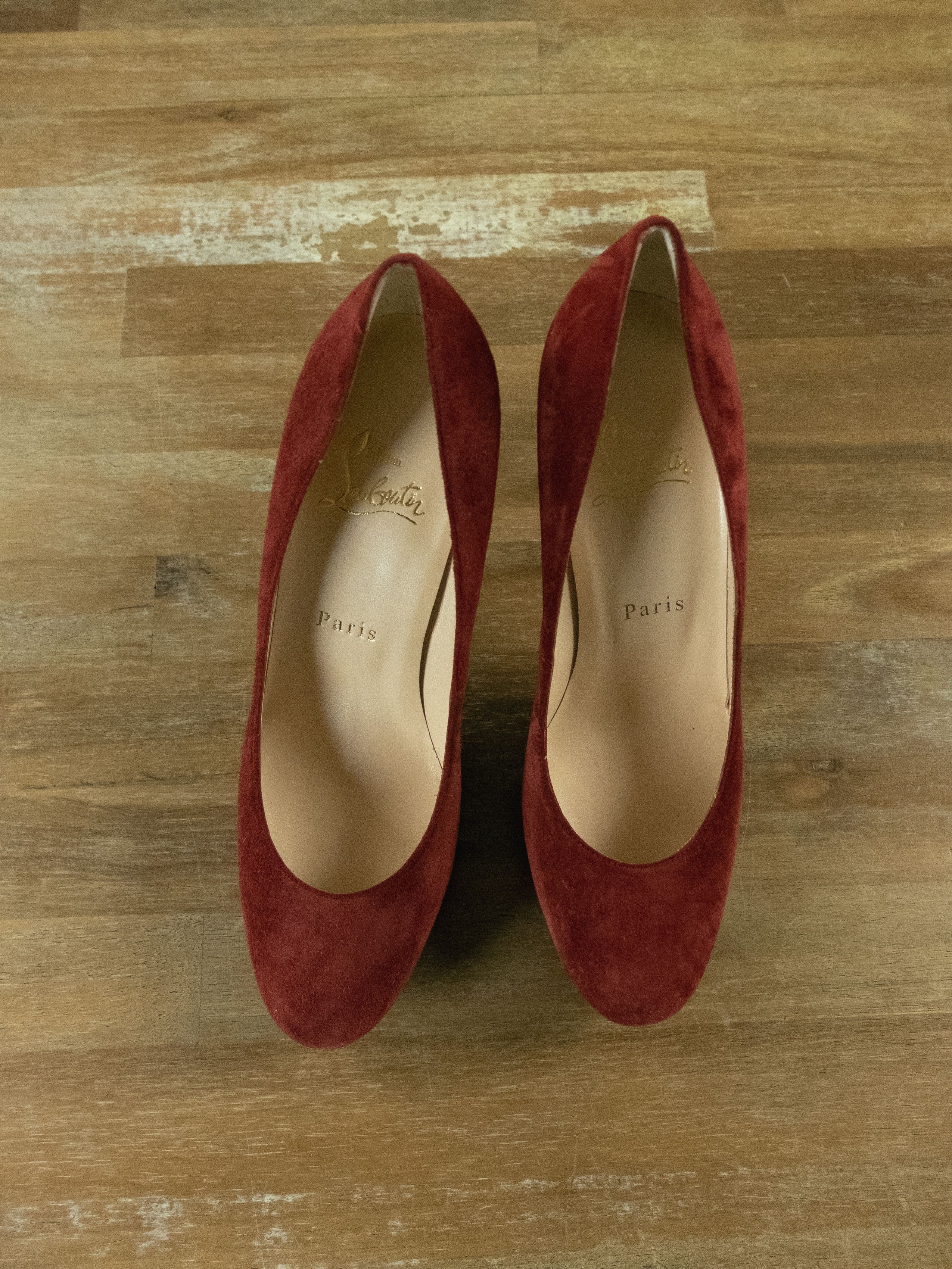 Christian Louboutin CHRISTIAN LOUBOUTIN Simple Pump red suede pumps shoes 36.5 Size US 6.5 / IT 36.5 - 2 Thumbnail