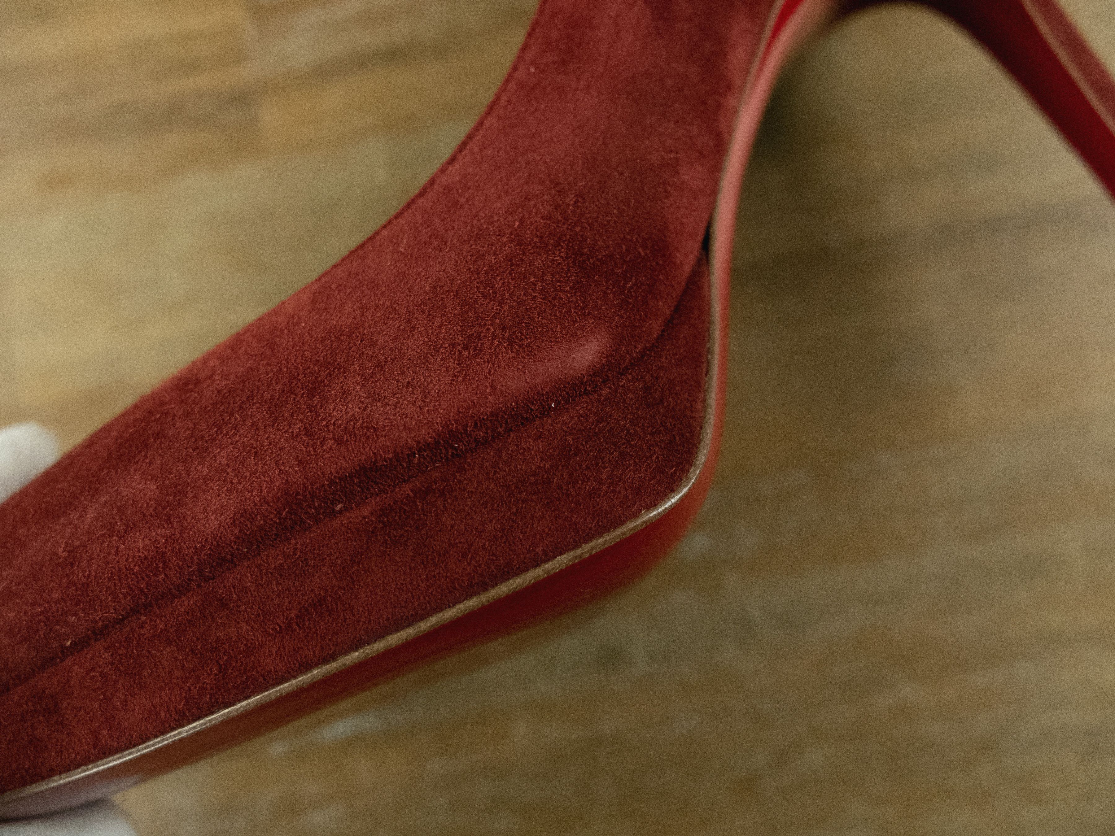 Christian Louboutin CHRISTIAN LOUBOUTIN Simple Pump red suede pumps shoes 36.5 Size US 6.5 / IT 36.5 - 6 Thumbnail