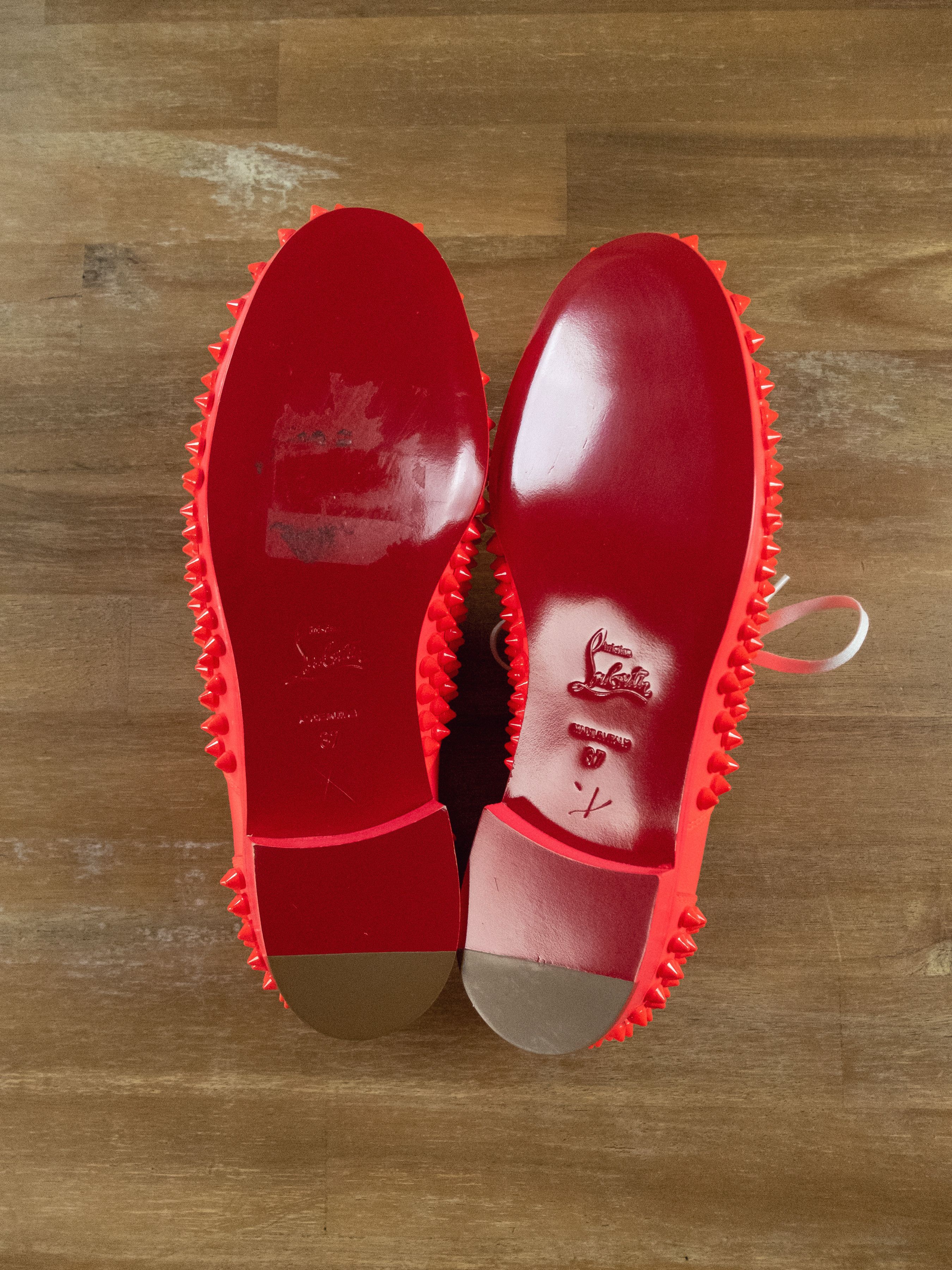 Christian Louboutin CHRISTIAN LOUBOUTIN Freddy Flat patent studs Oxford shoes 37 Size US 7 / IT 37 - 6 Thumbnail