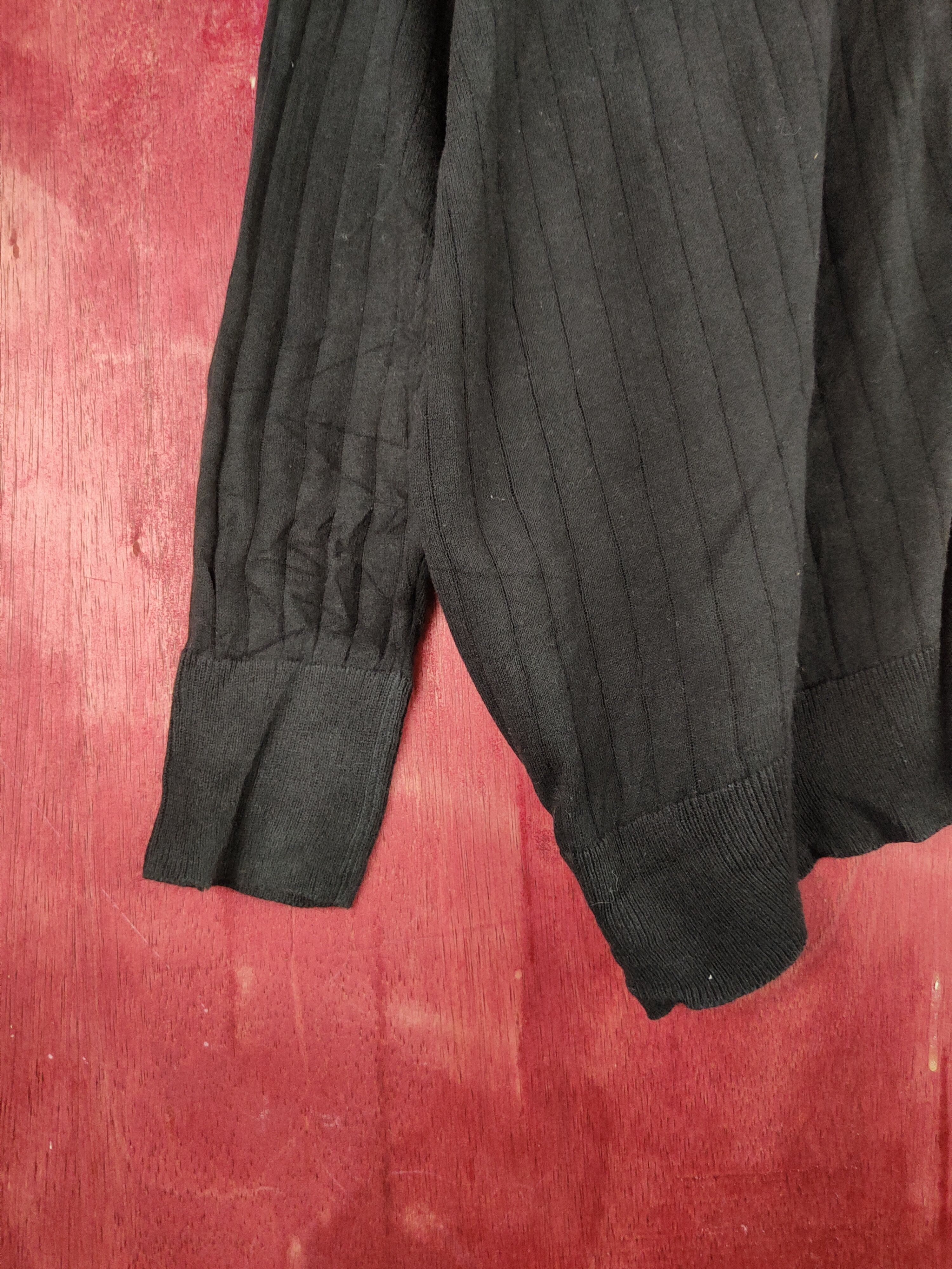 Japanese Brand Live in Comfort Black Cardigan knitwear vintage #S864 Size XL / US 12-14 / IT 48-50 - 4 Thumbnail
