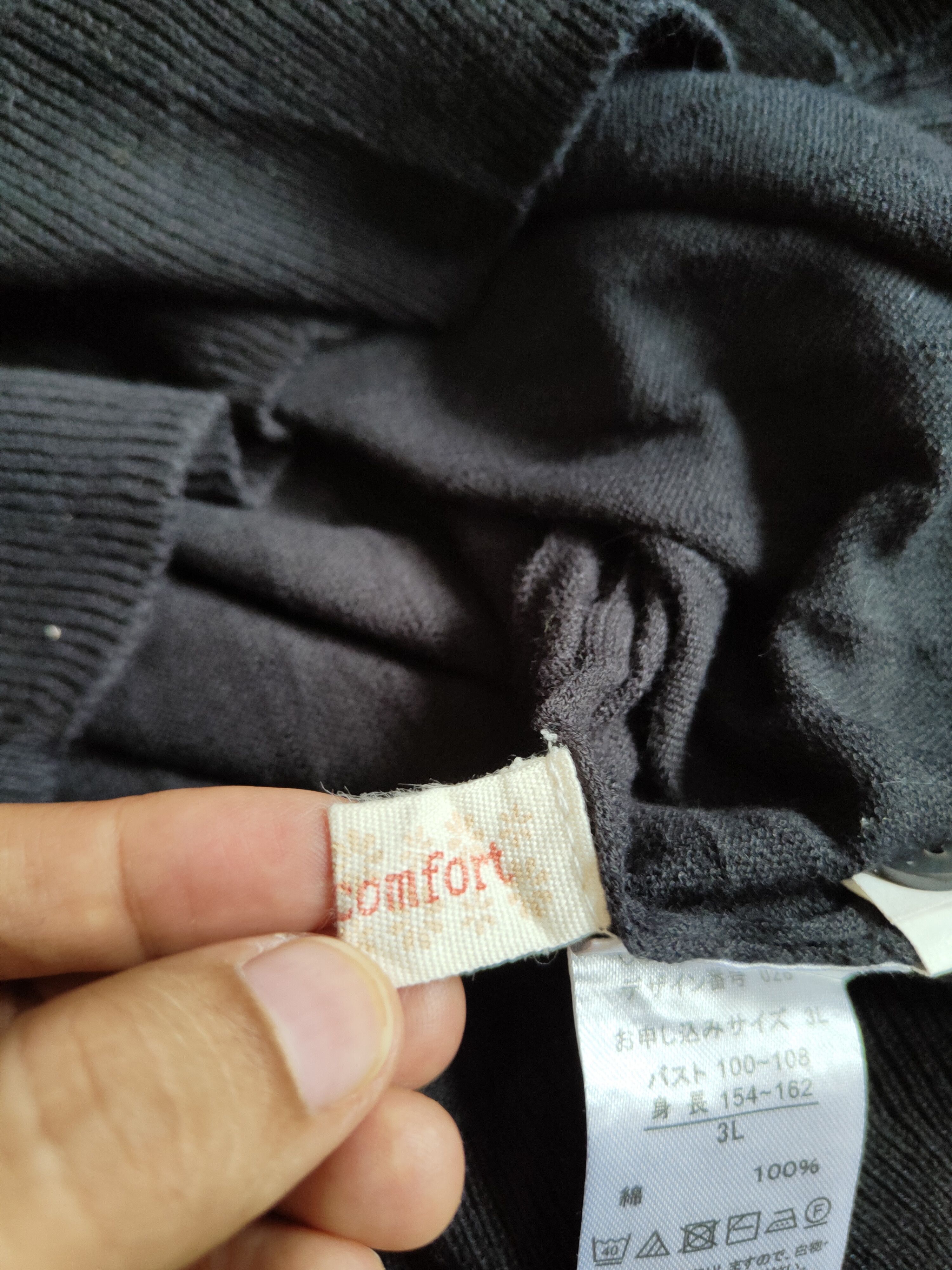Japanese Brand Live in Comfort Black Cardigan knitwear vintage #S864 Size XL / US 12-14 / IT 48-50 - 10 Thumbnail