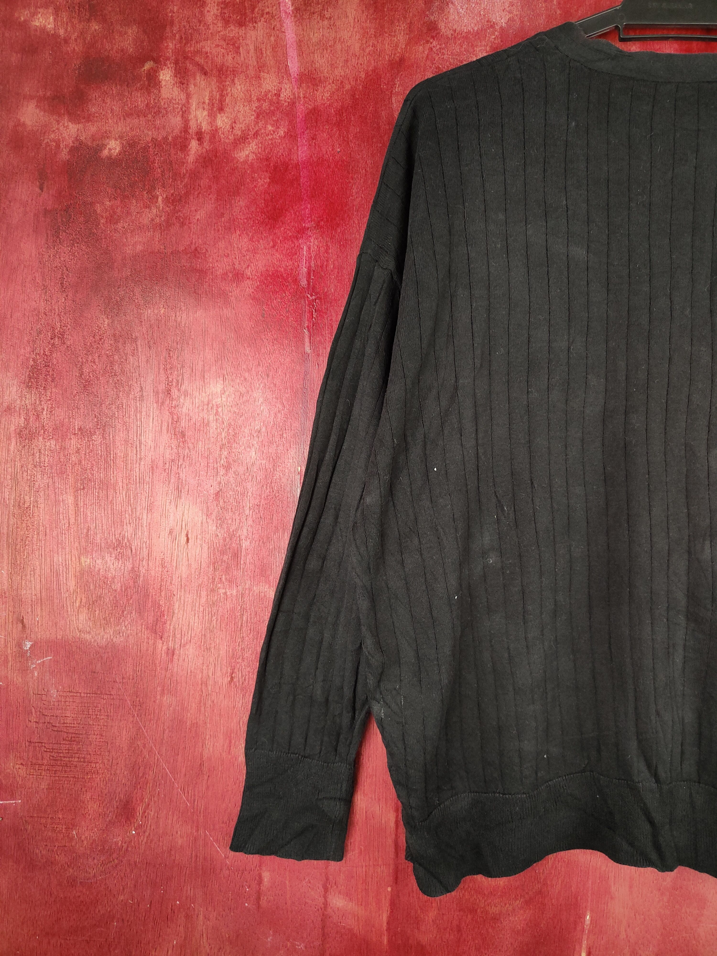 Japanese Brand Live in Comfort Black Cardigan knitwear vintage #S864 Size XL / US 12-14 / IT 48-50 - 8 Thumbnail