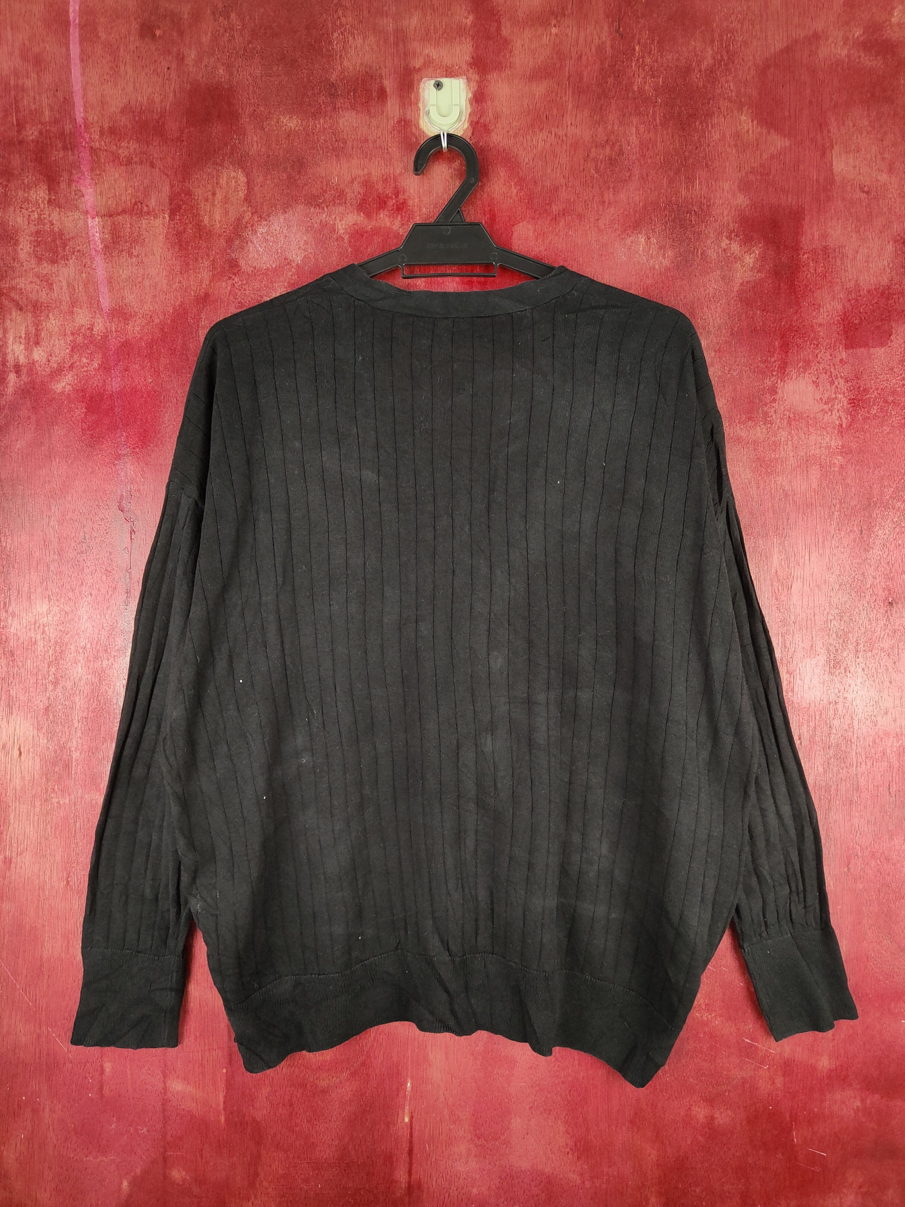 Japanese Brand Live in Comfort Black Cardigan knitwear vintage #S864 Size XL / US 12-14 / IT 48-50 - 7 Thumbnail