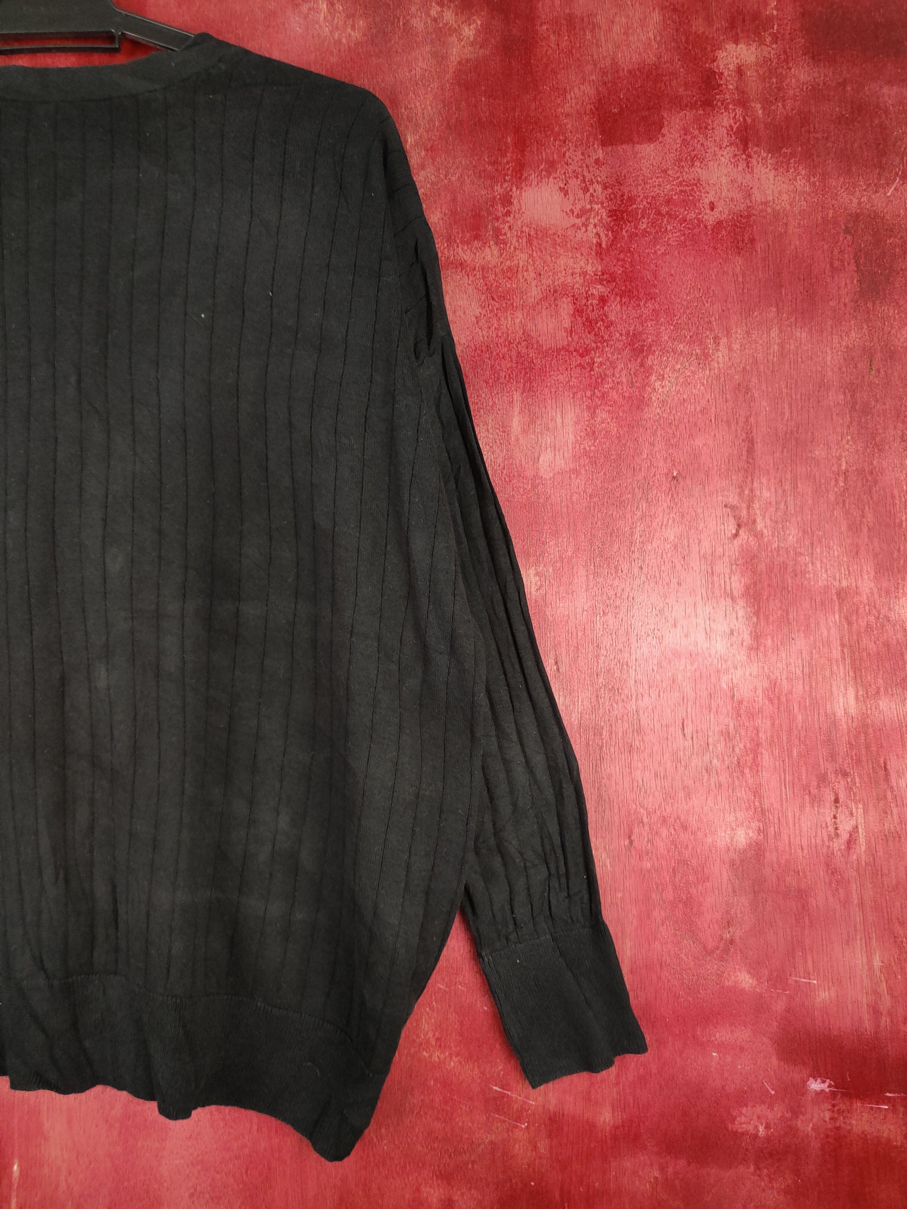 Japanese Brand Live in Comfort Black Cardigan knitwear vintage #S864 Size XL / US 12-14 / IT 48-50 - 9 Thumbnail