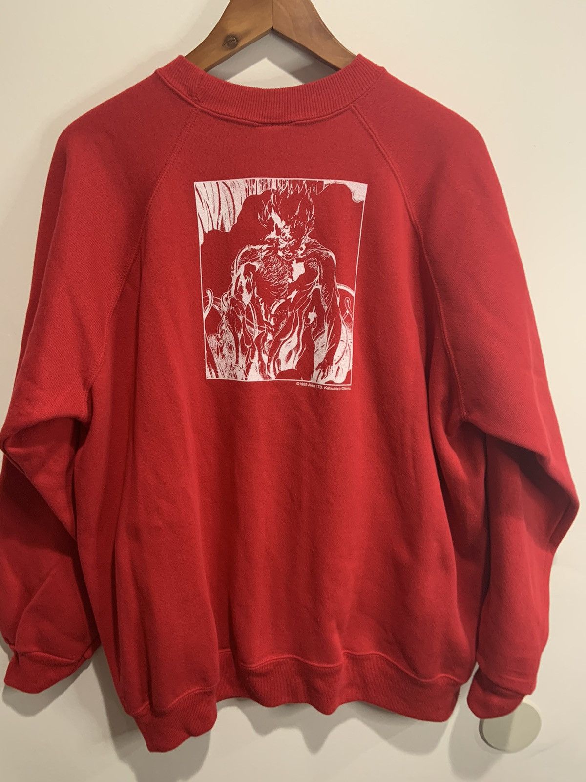 Pre-owned Vintage 1989 Akira Crewneck In Red