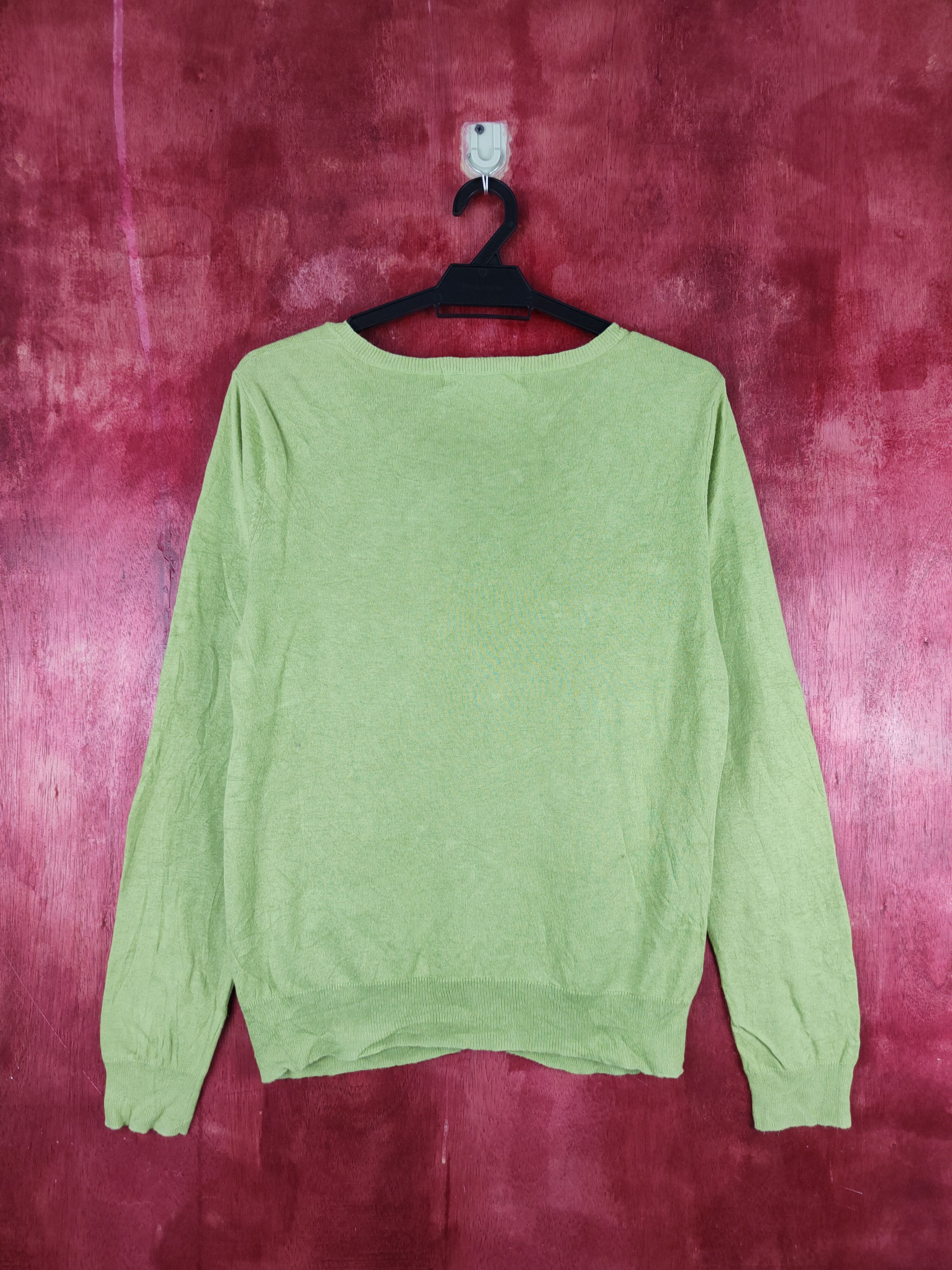 Japanese Brand Super Hakka Apple Green Cardigan Knitwear thin #S874 Size M / US 6-8 / IT 42-44 - 8 Thumbnail