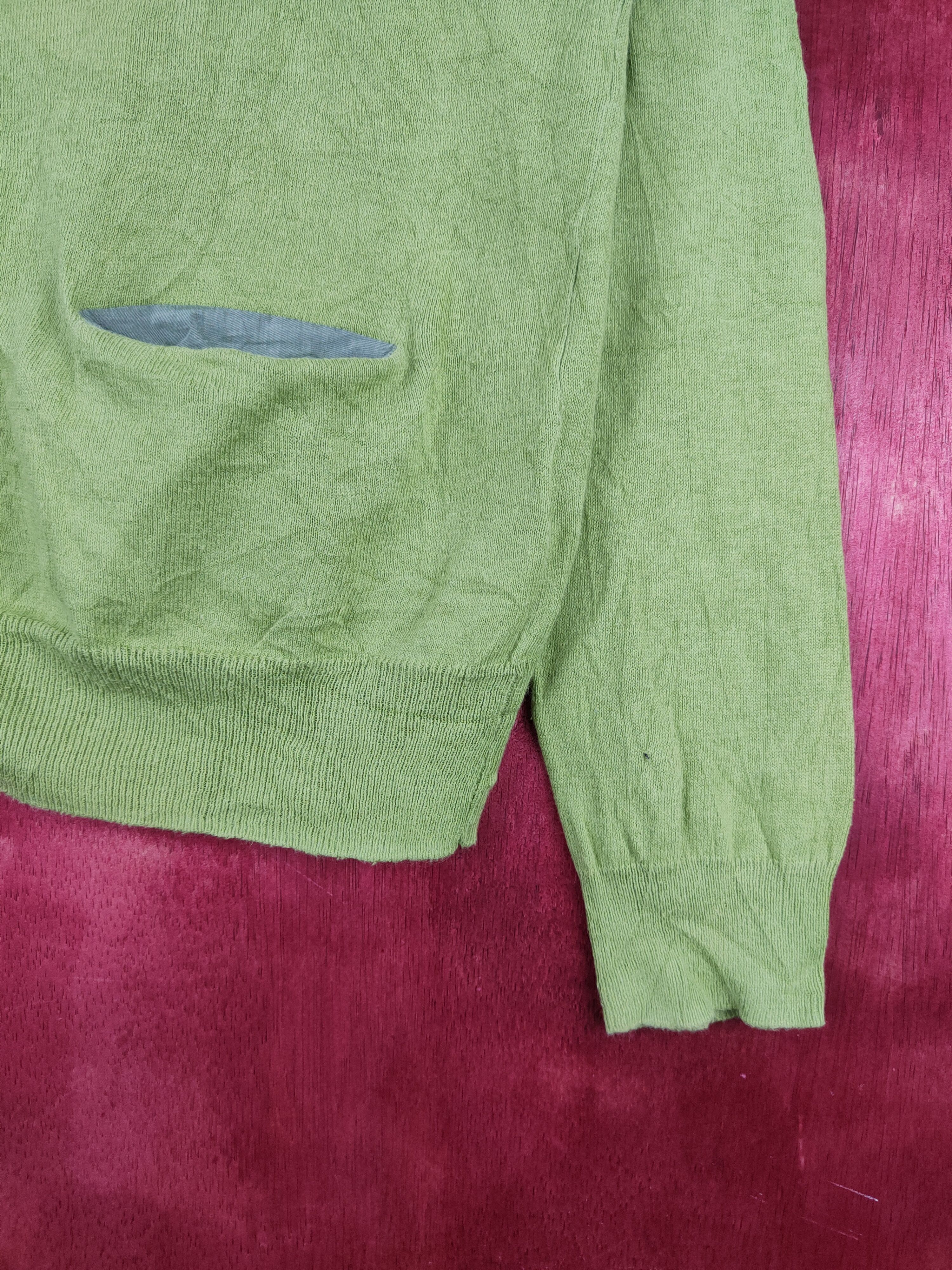 Japanese Brand Super Hakka Apple Green Cardigan Knitwear thin #S874 Size M / US 6-8 / IT 42-44 - 6 Thumbnail