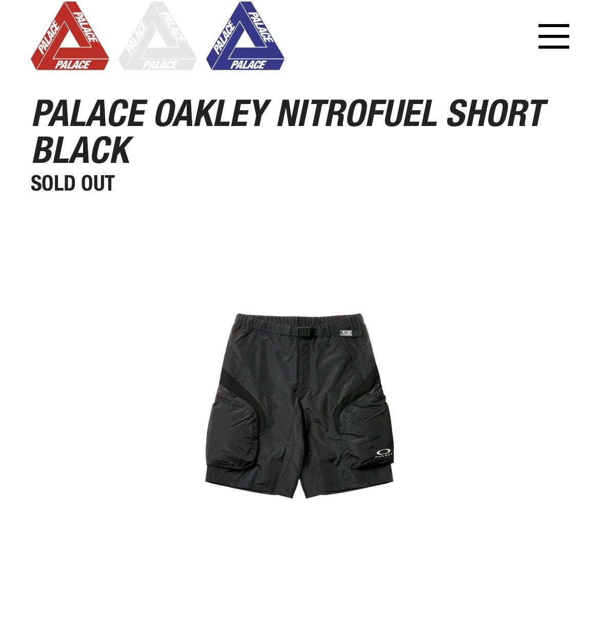 Palace Palace x Oakley Nitrofuel Shorts Black | Grailed