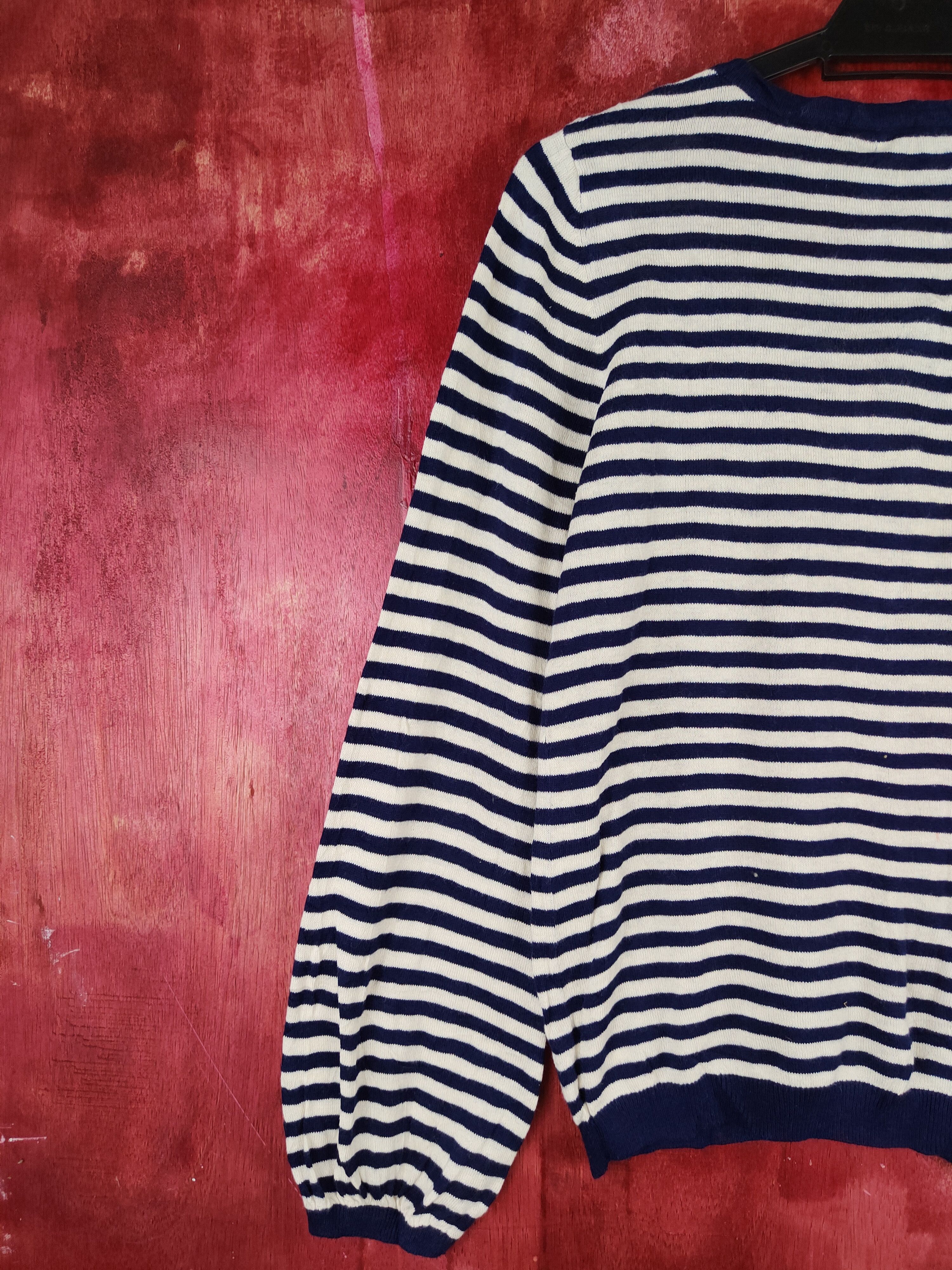Japanese Brand × Solid and Striped Earth Music & Ecology Stripe Cardigan knitwear #S856 Size M / US 6-8 / IT 42-44 - 9 Thumbnail