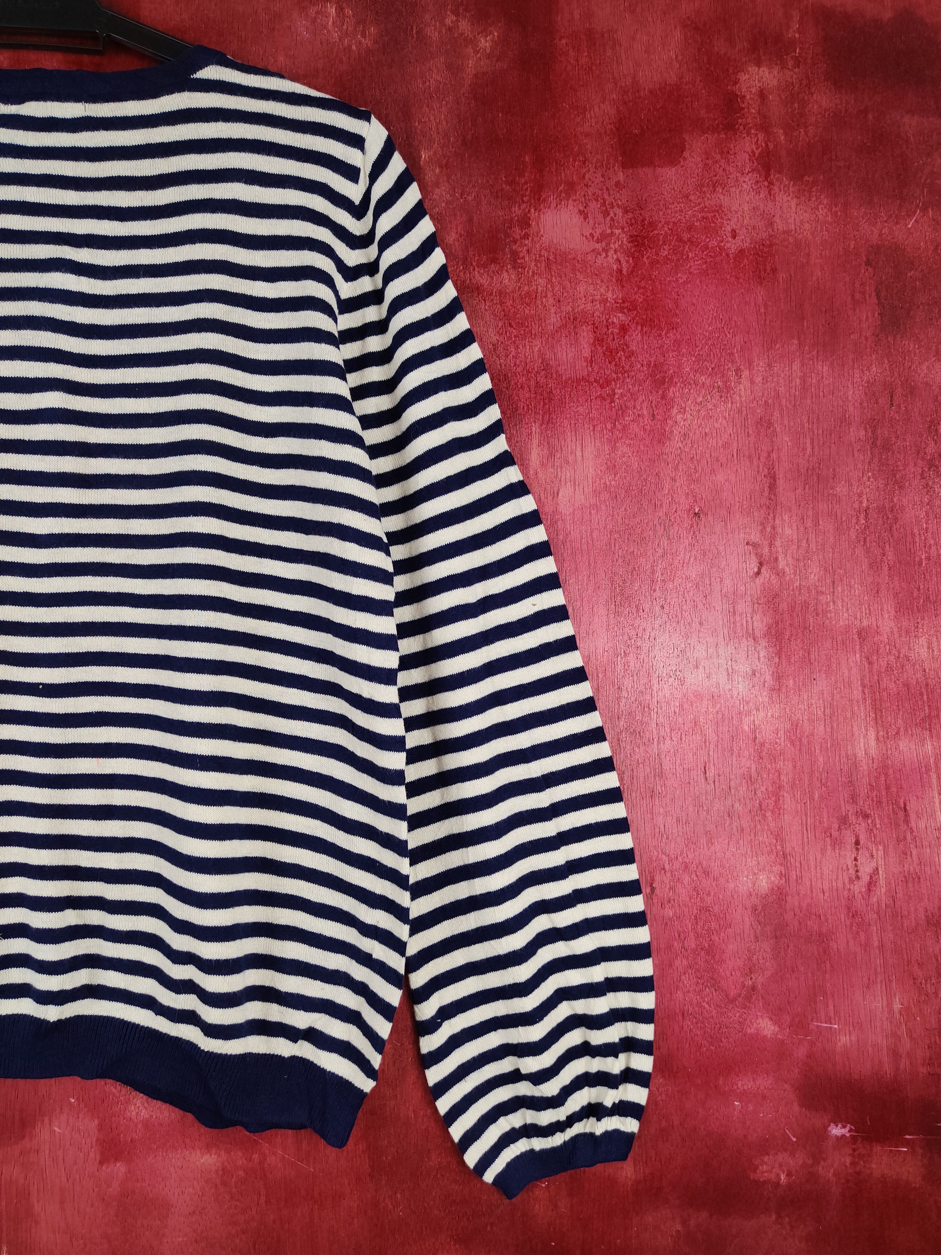 Japanese Brand × Solid and Striped Earth Music & Ecology Stripe Cardigan knitwear #S856 Size M / US 6-8 / IT 42-44 - 8 Thumbnail