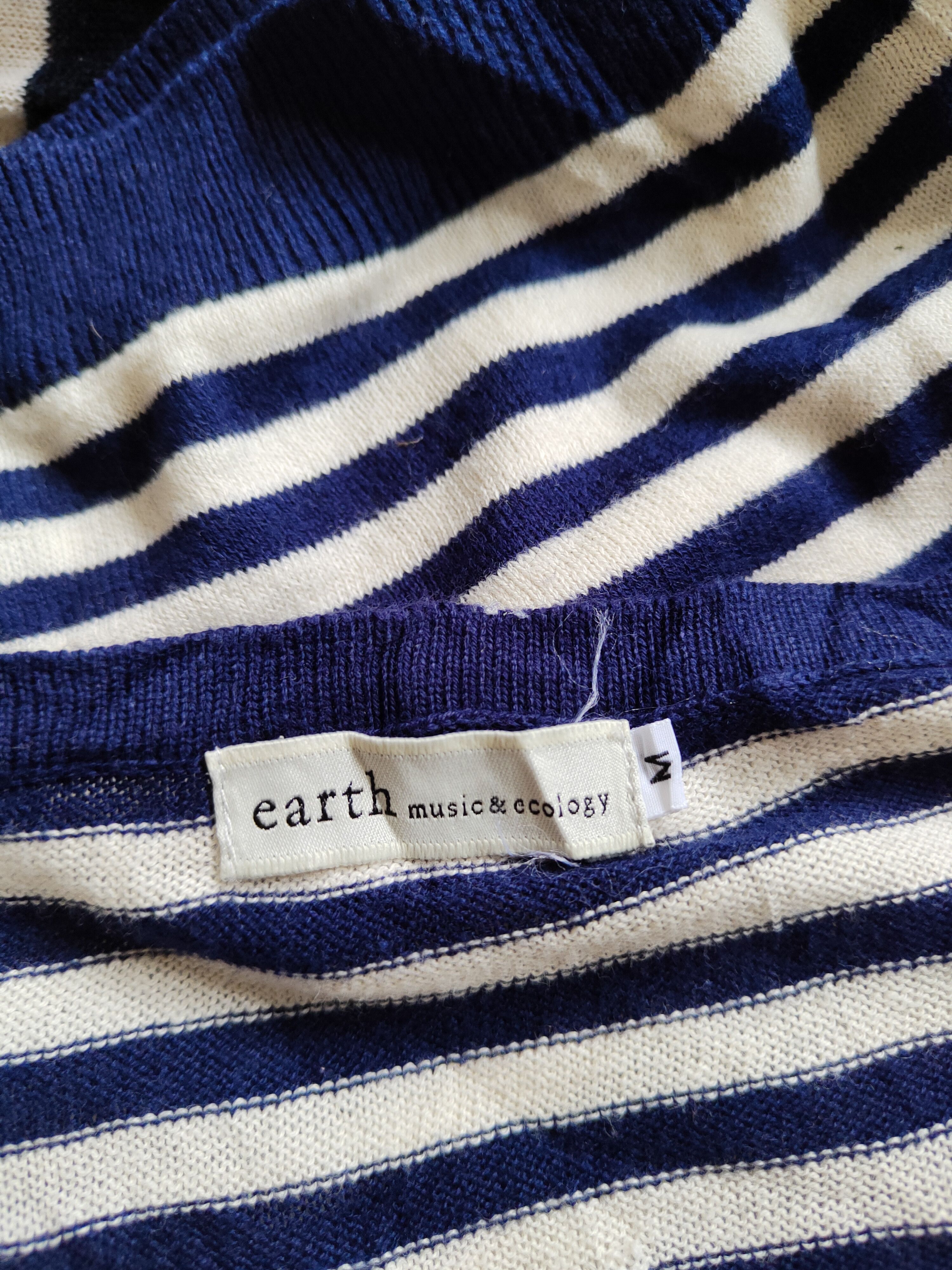Japanese Brand × Solid and Striped Earth Music & Ecology Stripe Cardigan knitwear #S856 Size M / US 6-8 / IT 42-44 - 11 Thumbnail
