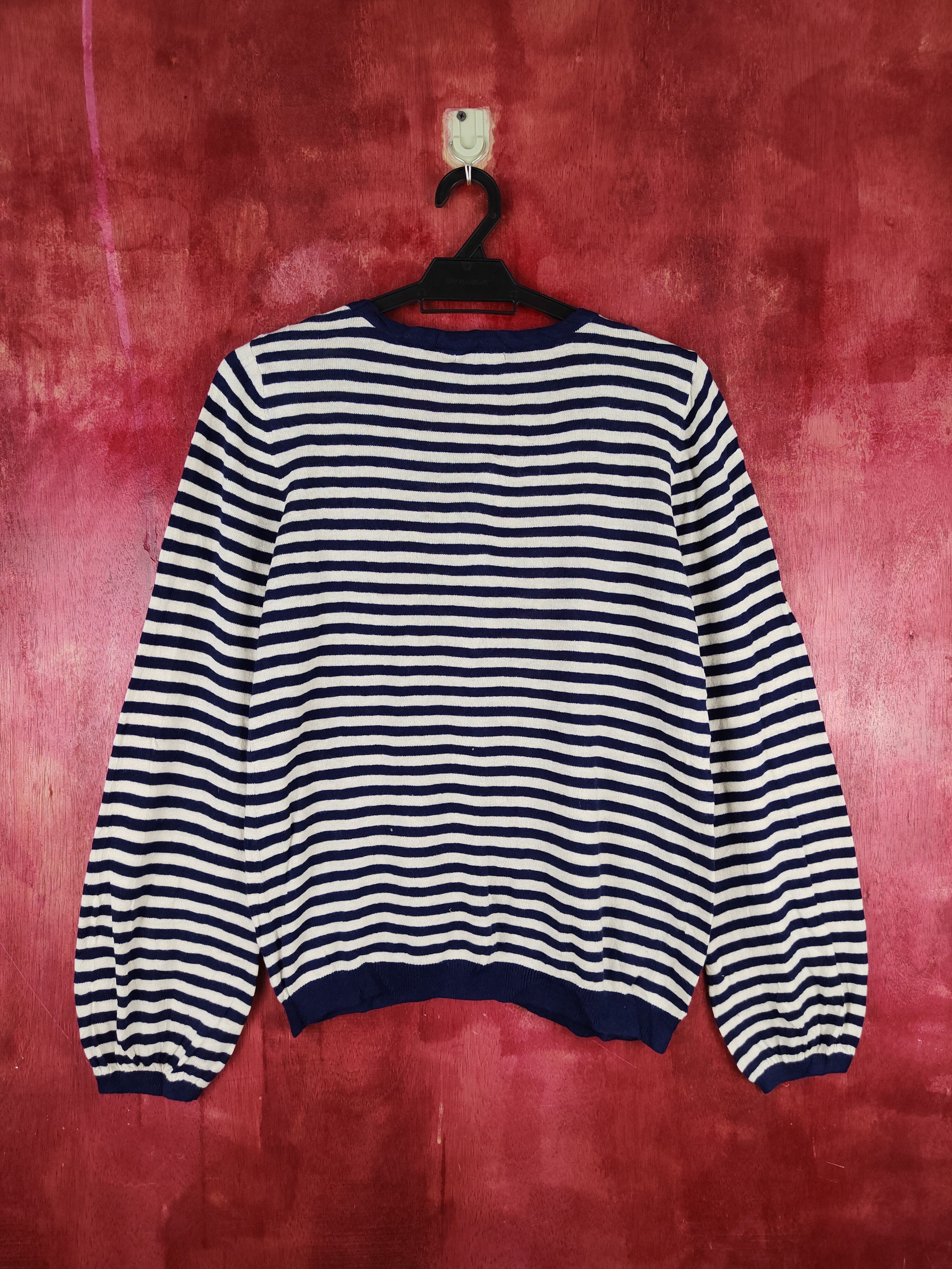 Japanese Brand × Solid and Striped Earth Music & Ecology Stripe Cardigan knitwear #S856 Size M / US 6-8 / IT 42-44 - 7 Thumbnail