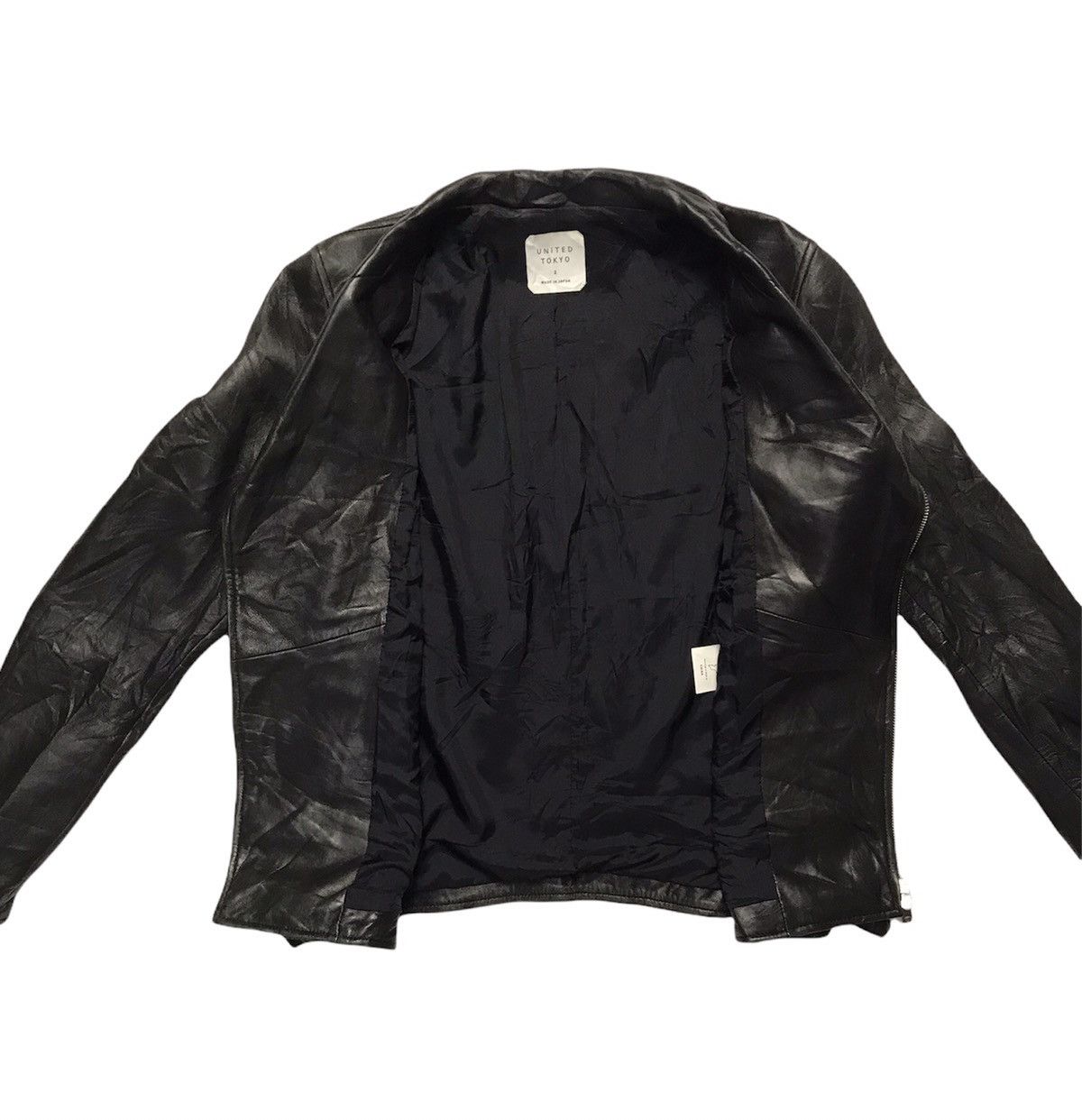 Japanese Brand × Vintage United Tokyo Lamb Skin Biker Jacket Size S / US 4 / IT 40 - 5 Thumbnail