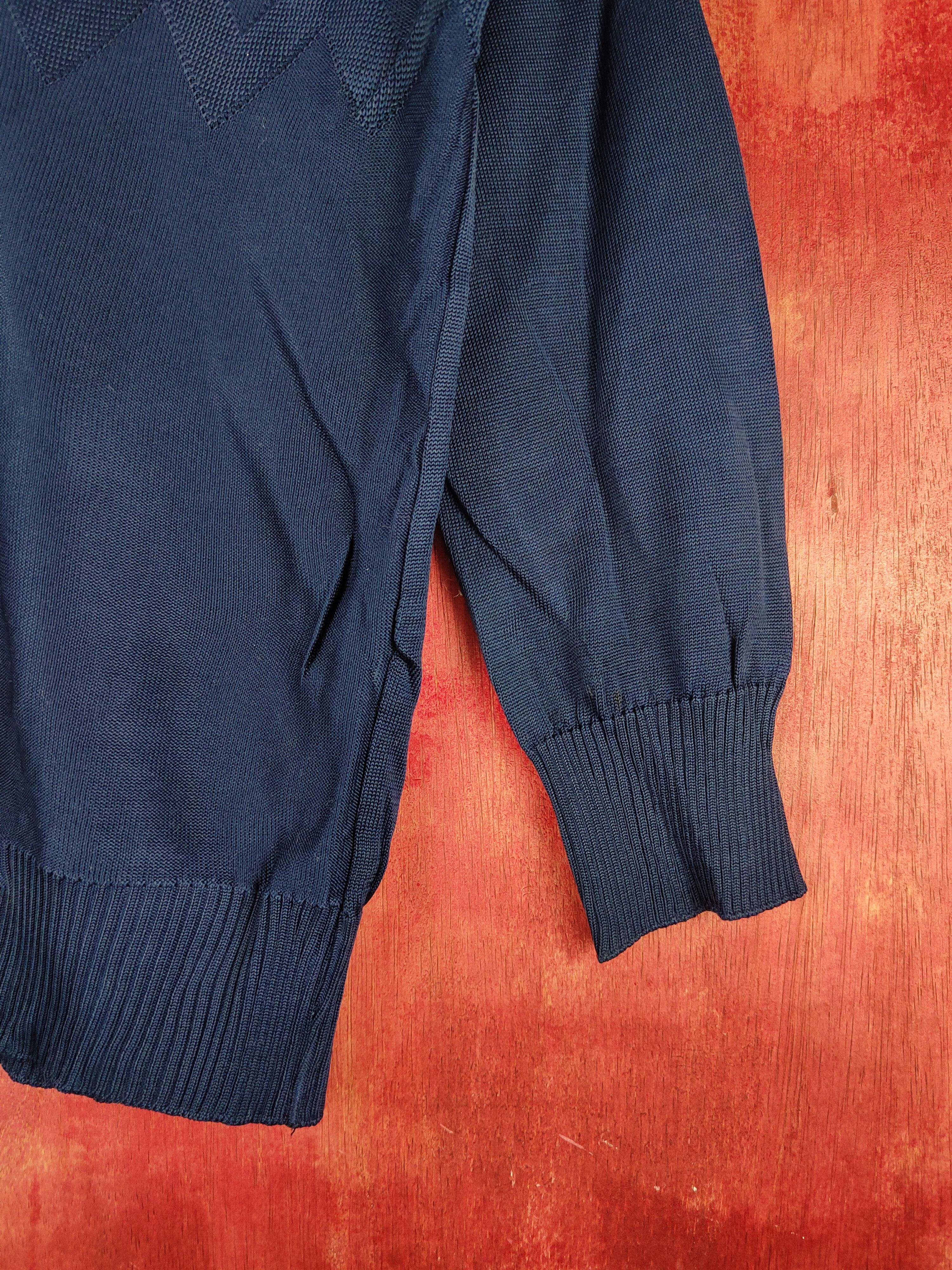 Japanese Brand Salone Dark Blue Cardigan knitwear vintage japan #S852 Size M / US 6-8 / IT 42-44 - 6 Thumbnail