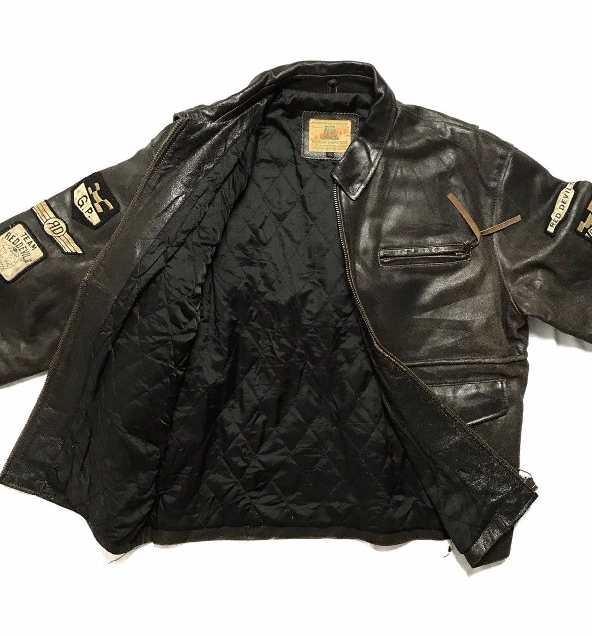 Japanese Brand Red Devil G.P Leather Jacket Size US L / EU 52-54 / 3 - 10 Thumbnail