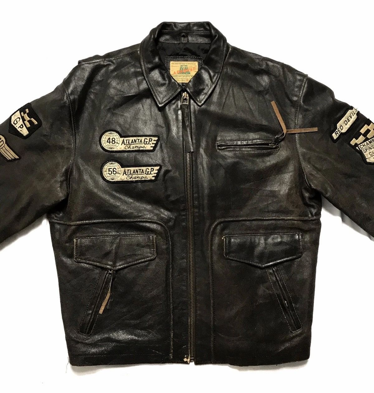 Japanese Brand Red Devil G.P Leather Jacket Size US L / EU 52-54 / 3 - 2 Thumbnail