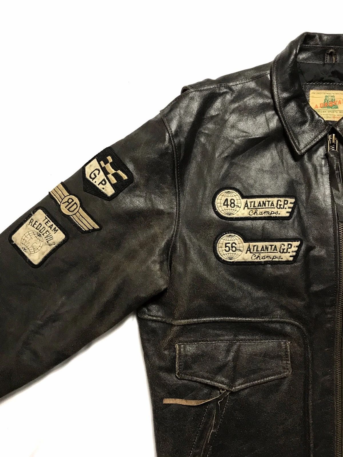 Japanese Brand Red Devil G.P Leather Jacket Size US L / EU 52-54 / 3 - 7 Thumbnail