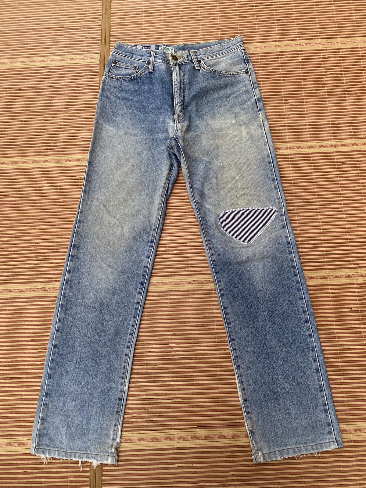 Edwin Vintage Edwin Distressed Pant with Boro Stitch Rework Size US 29 - 1 Thumbnail