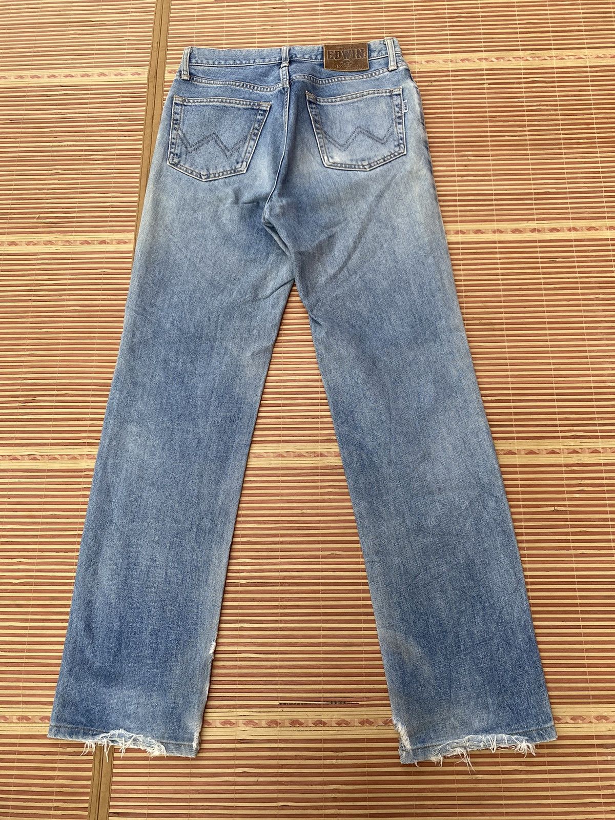 Edwin Vintage Edwin Distressed Pant with Boro Stitch Rework Size US 29 - 2 Thumbnail