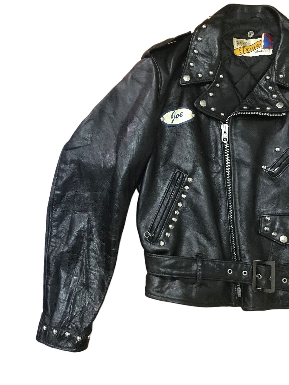 Schott × Seditionaries Rare🔥Vintage Schott Perfecto Black Leather Jacket Size US M / EU 48-50 / 2 - 2 Thumbnail