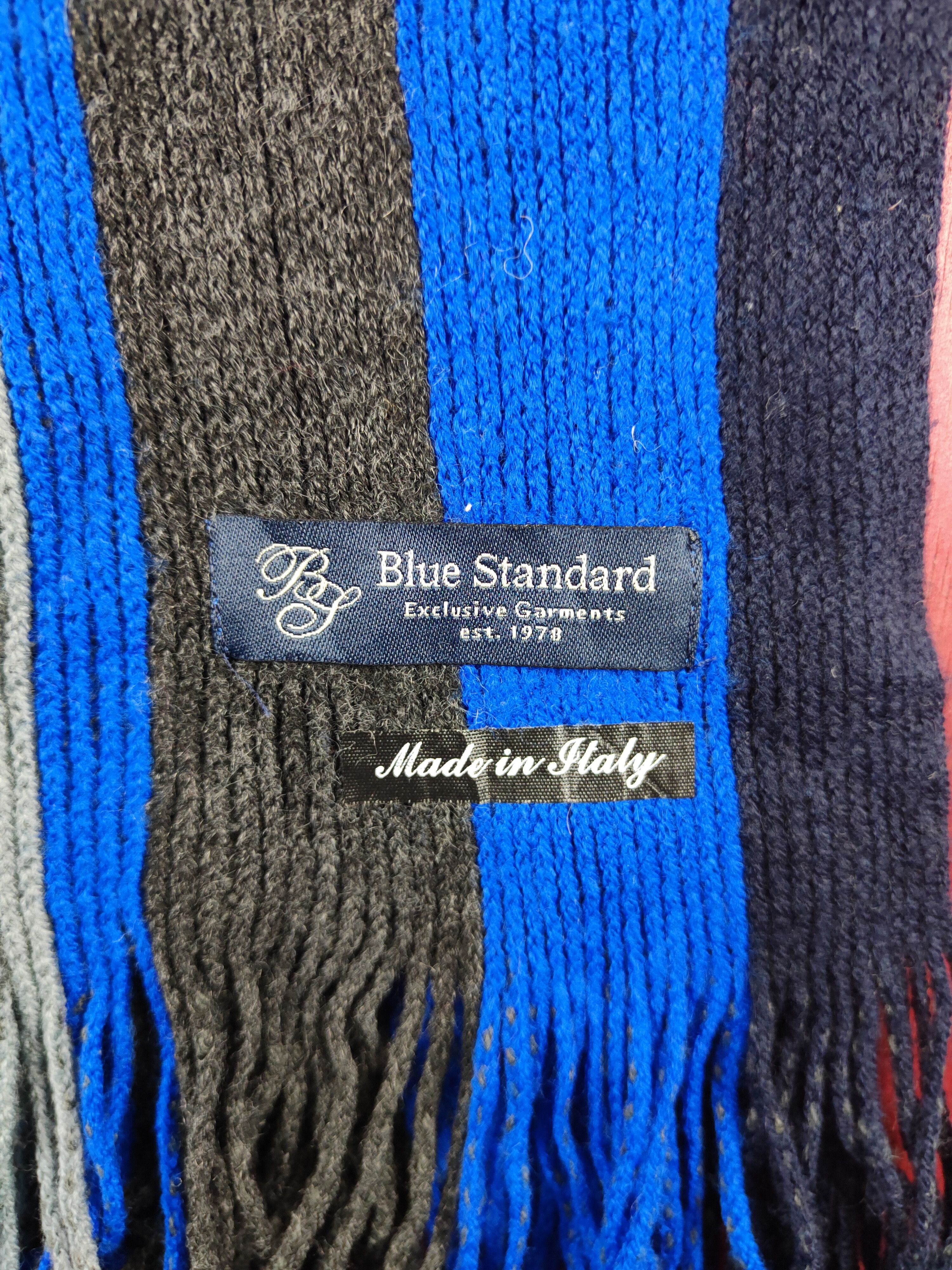Japanese Brand Blue Standard Stripe Italian Designer Muffler Scarves #m03 Size ONE SIZE - 7 Thumbnail