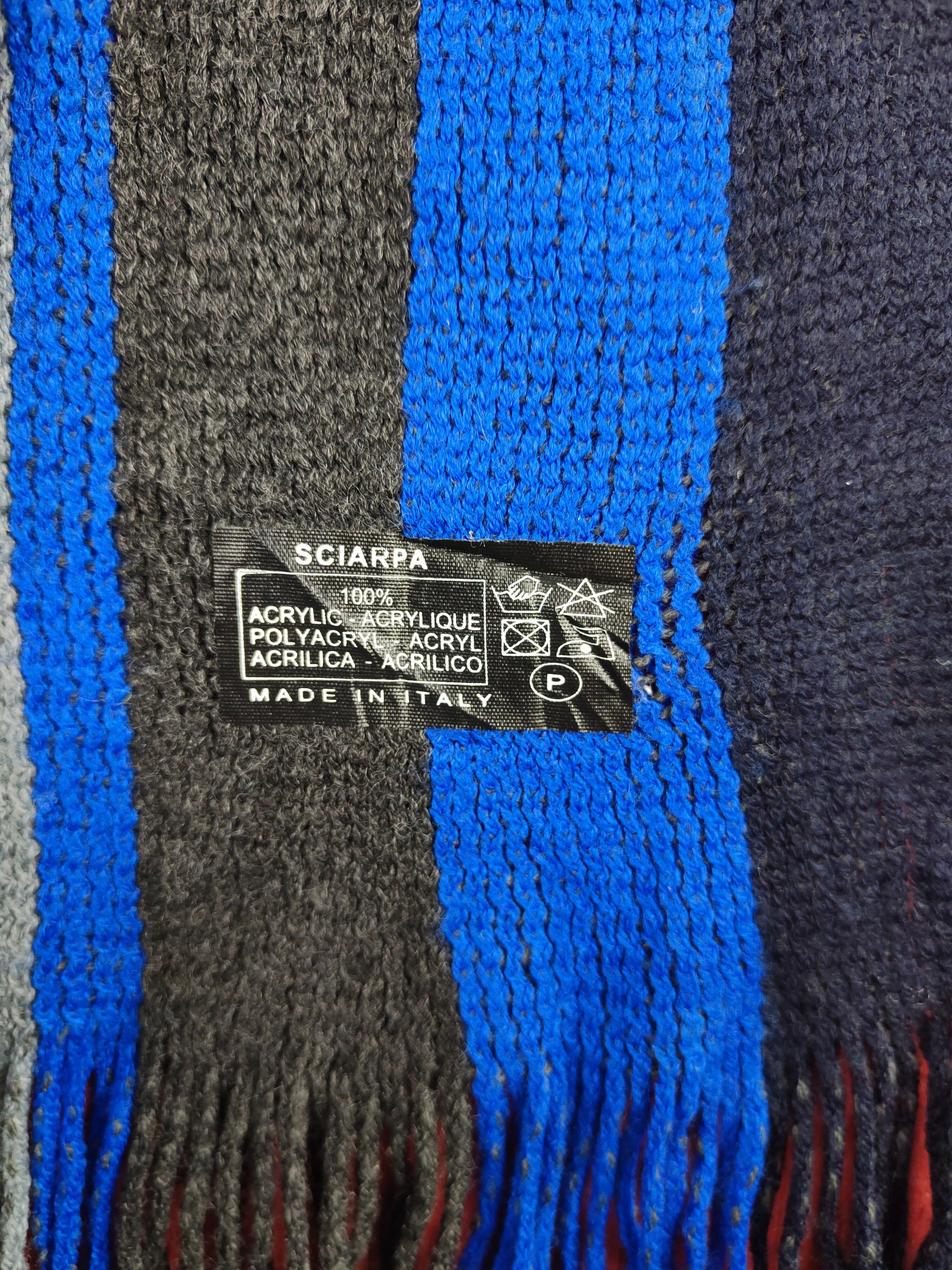 Japanese Brand Blue Standard Stripe Italian Designer Muffler Scarves #m03 Size ONE SIZE - 6 Thumbnail