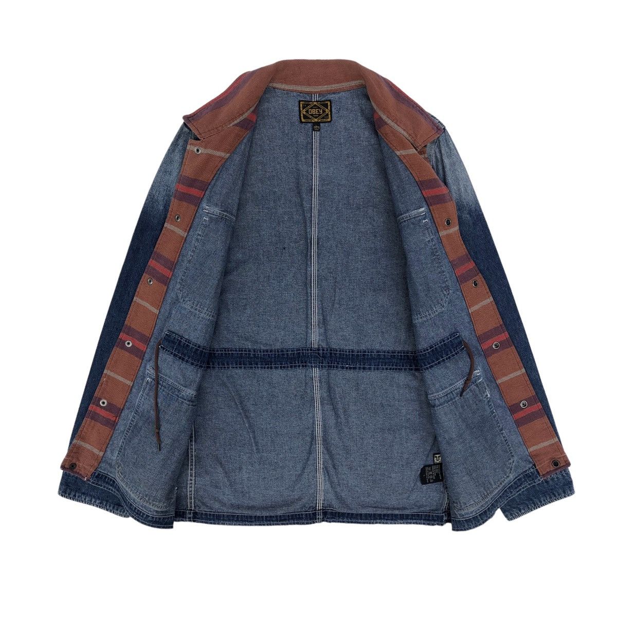 Obey Vintage Obey Denim Chore Safari Jacket Size US L / EU 52-54 / 3 - 7 Thumbnail