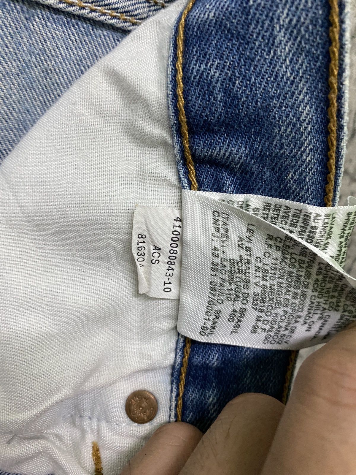 Disney × Levi's × Vintage Vintage LEVIS 501 Distressed Ripped Denim -L76 Size US 32 / EU 48 - 23 Thumbnail