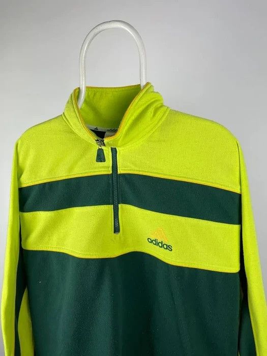 Adidas Adidas vintage fleece zip sweatshirt big logo size XLarge Size US XL / EU 56 / 4 - 3 Thumbnail