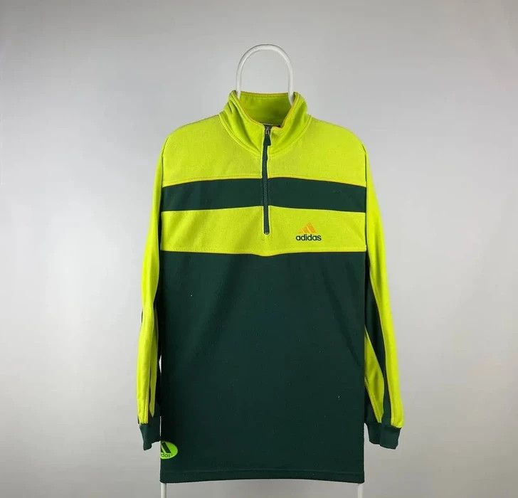 Adidas Adidas vintage fleece zip sweatshirt big logo size XLarge Size US XL / EU 56 / 4 - 1 Thumbnail