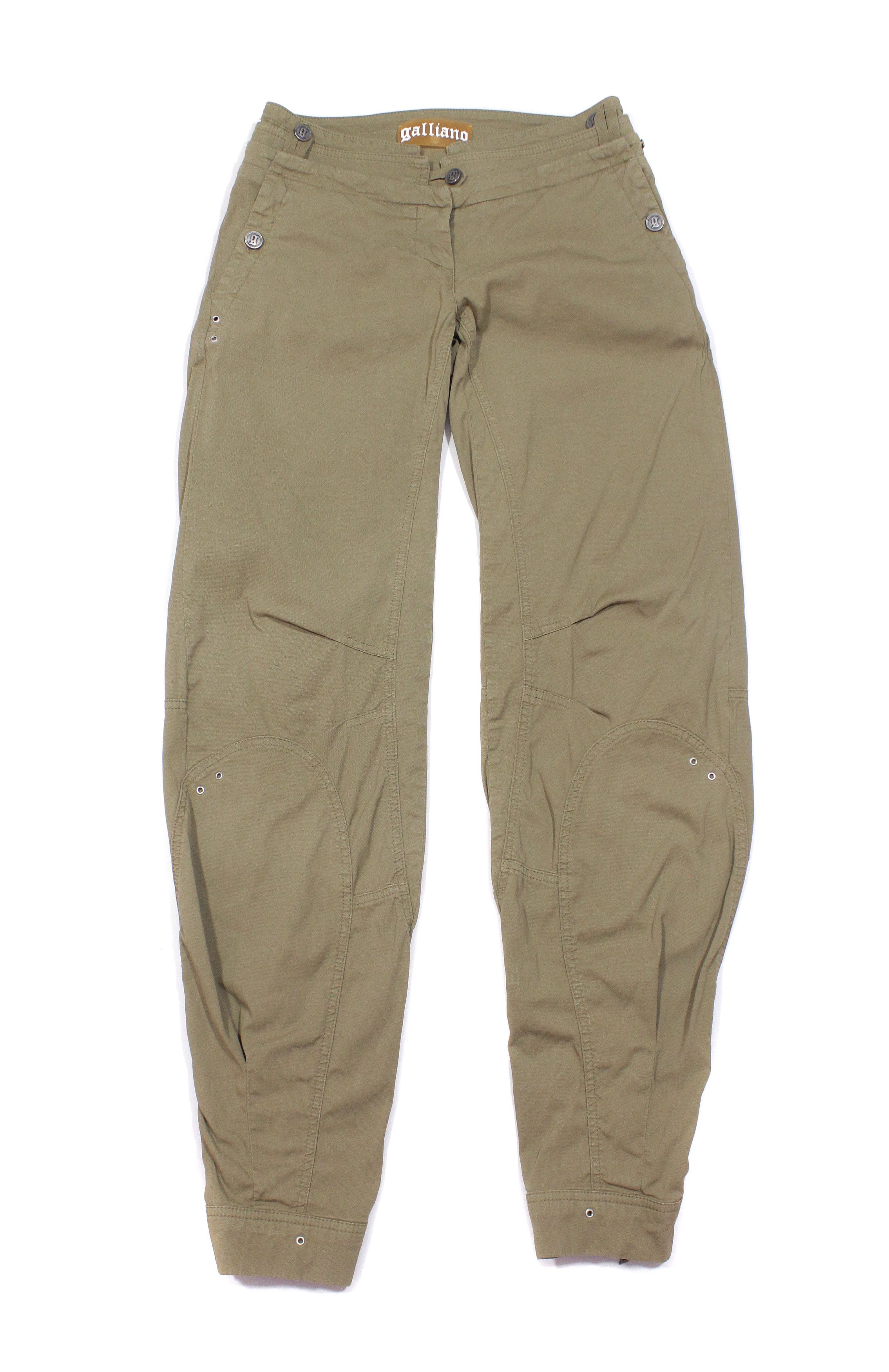 John Galliano Military Biker Pants Size 26" / US 2 / IT 38 - 1 Thumbnail