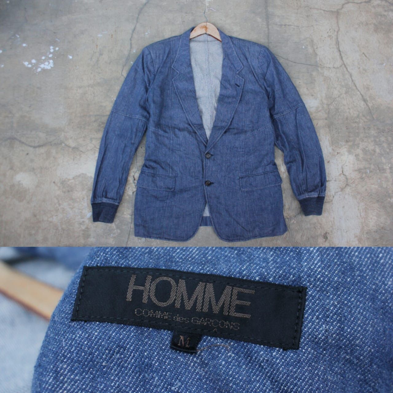 image of Comme Des Garcons Homme Plus Vintage Comme Des Garcons Denim Jacket in Indigo, Men's (Size Medium)